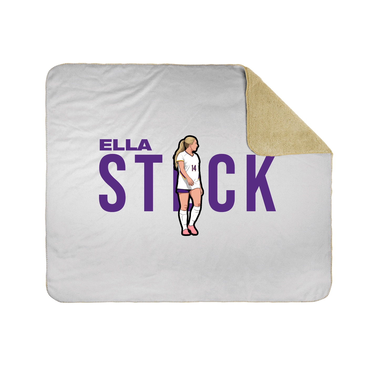 Throw Blanket — Player Name in White