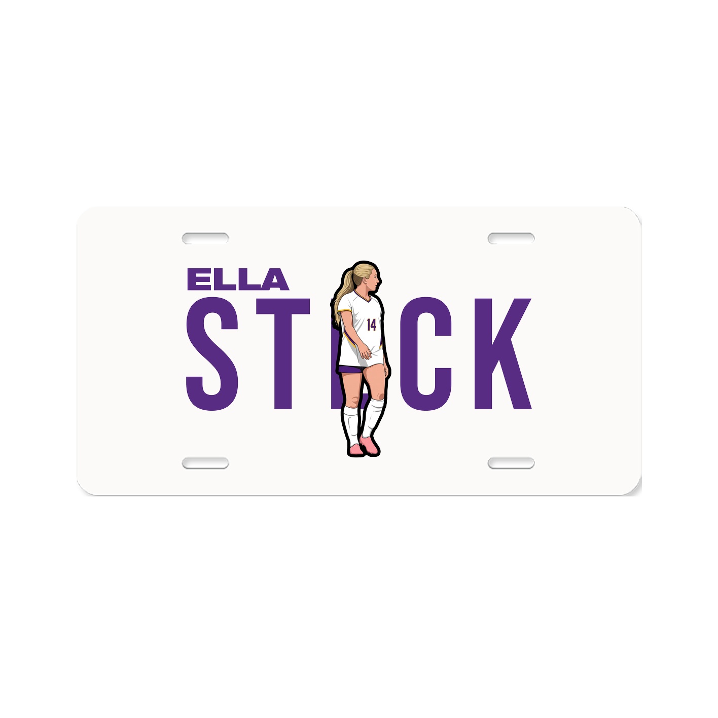 License Plate — Player Name in Classic