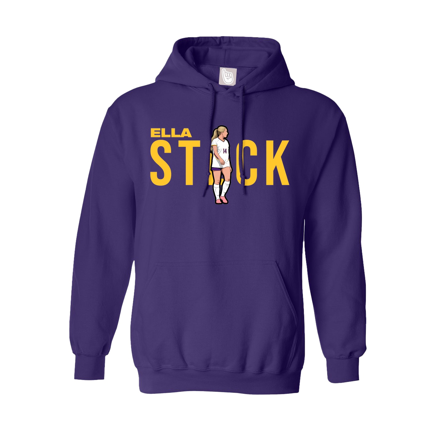 Hoodie — Player Name in Purple