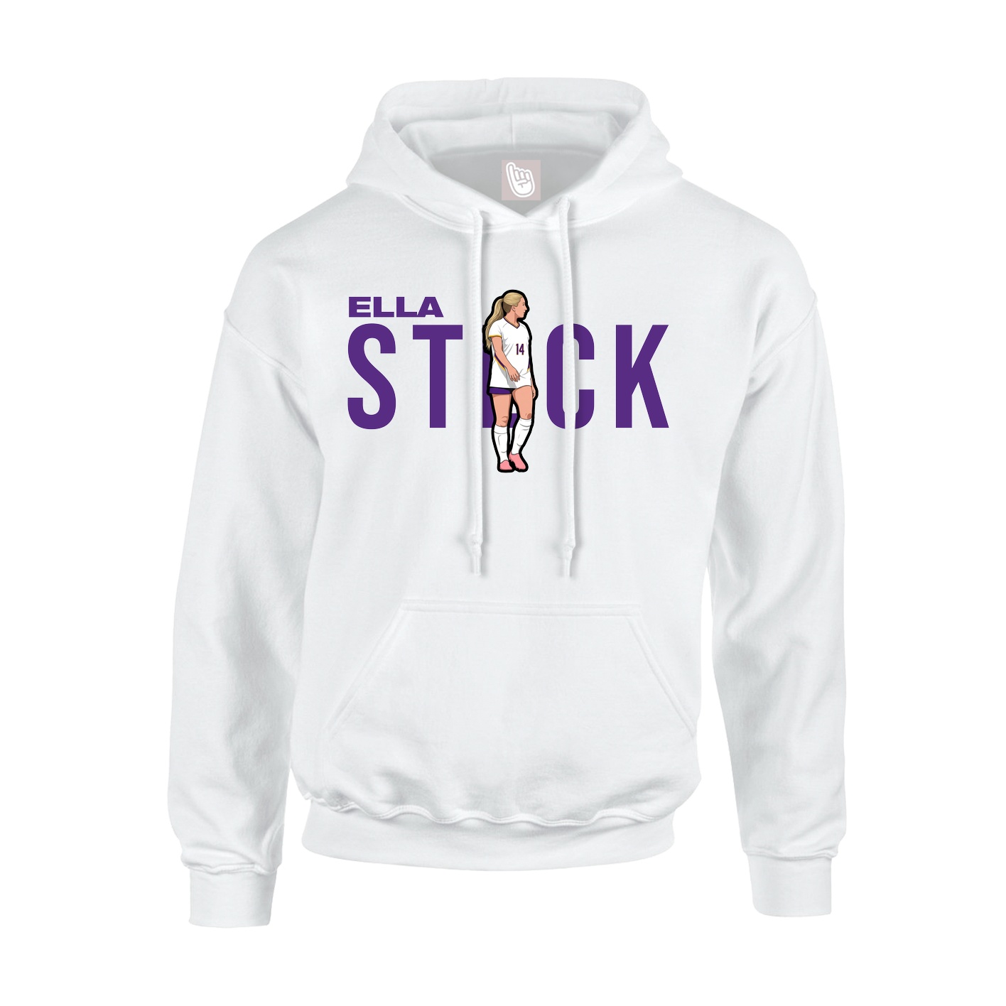 Youth Hoodie — Player Name in White