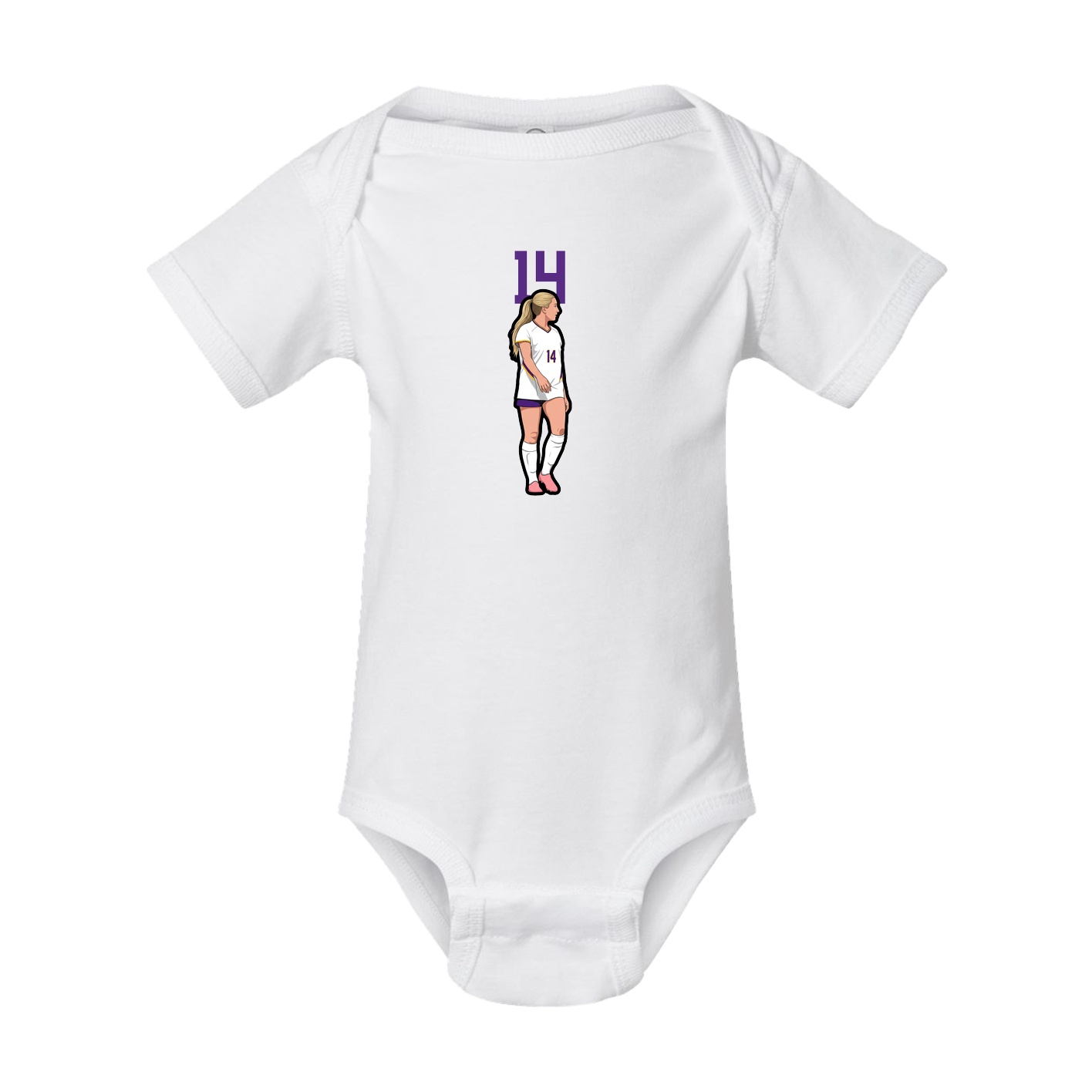 Baby Onesie — Number Top in White
