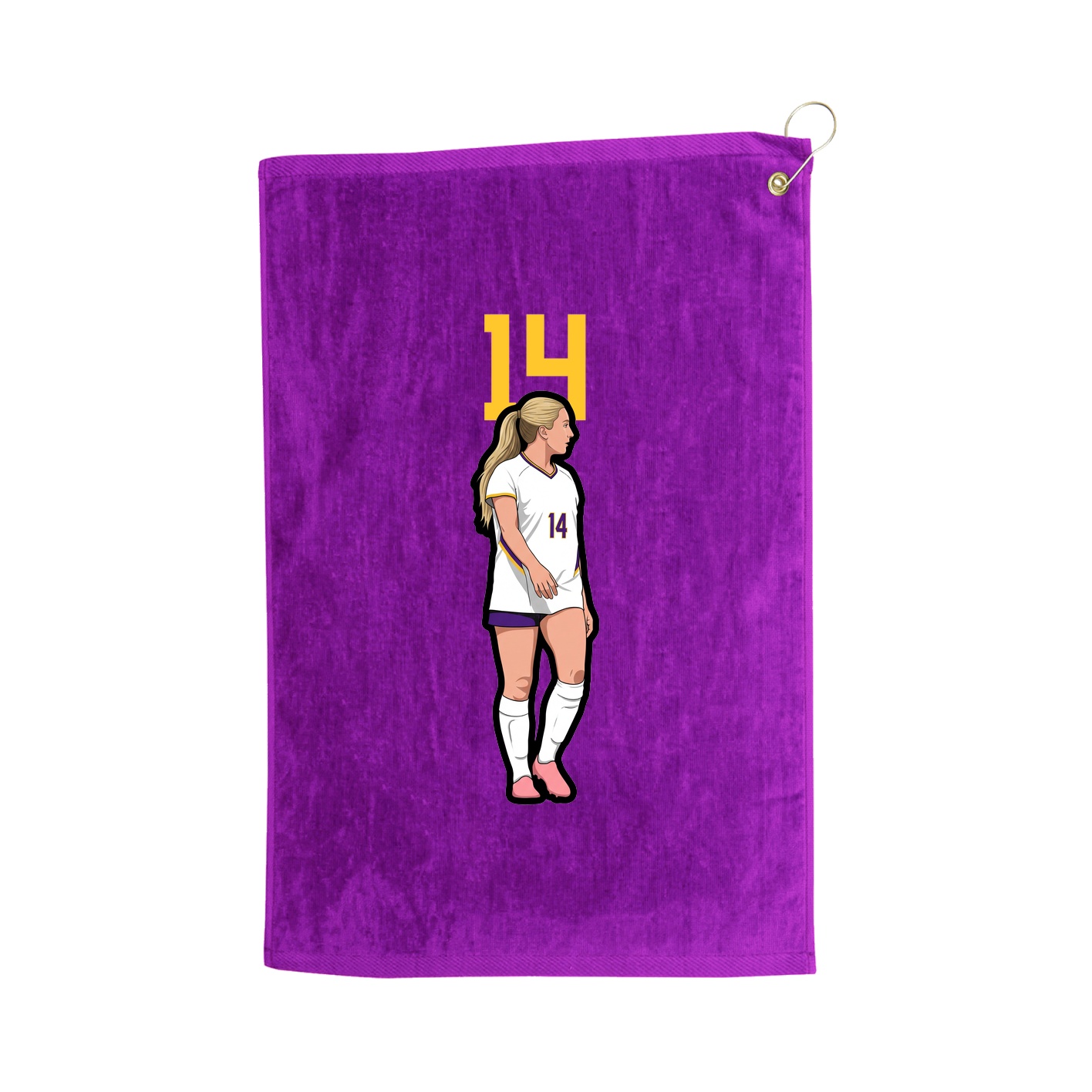 Golf Towel — Number Top in Purple