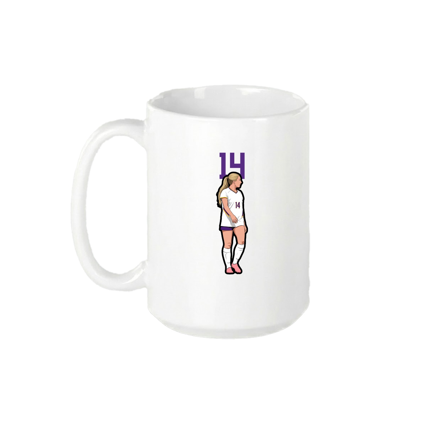 15oz Coffee Mug — Number Top in White