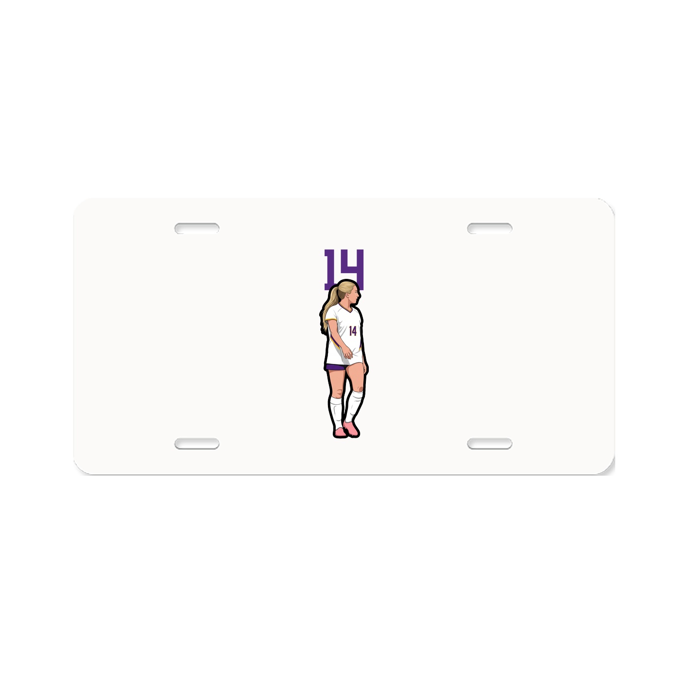 License Plate — Number Top in Classic