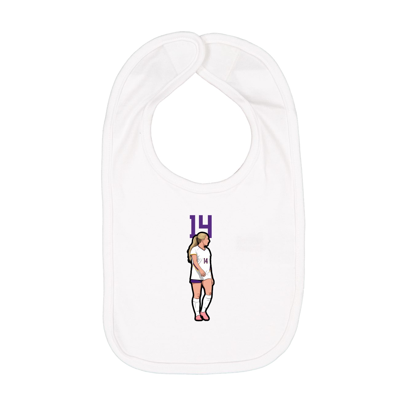 Infant Bib — Number Top in White