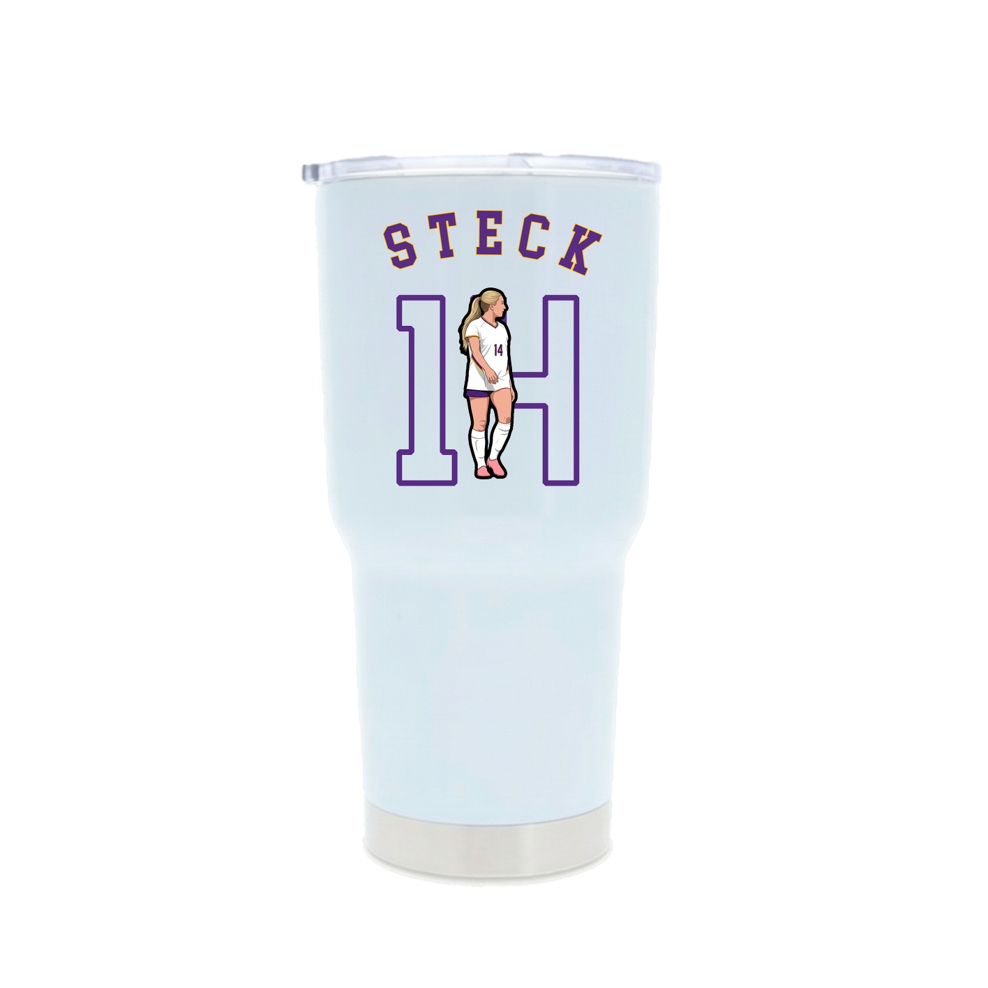 30oz Stainless Steel Tumbler — Shirsey Arch in White