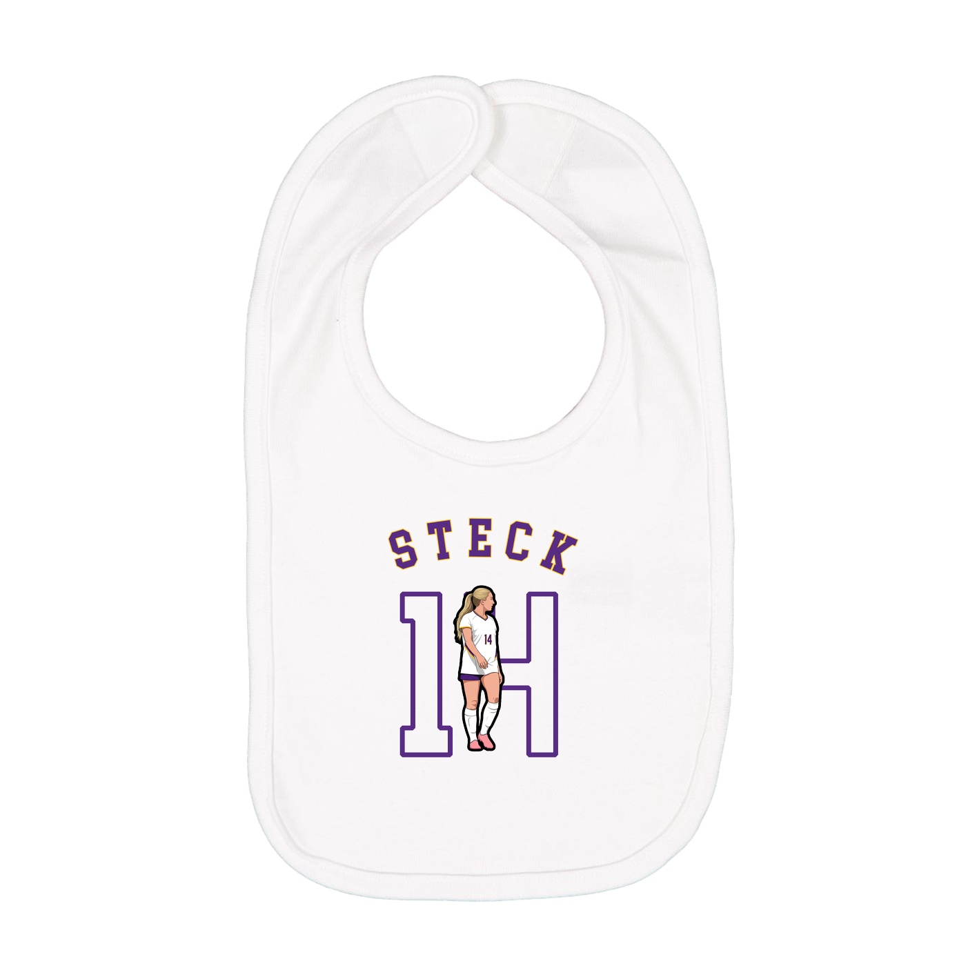 Infant Bib — Shirsey Arch in White