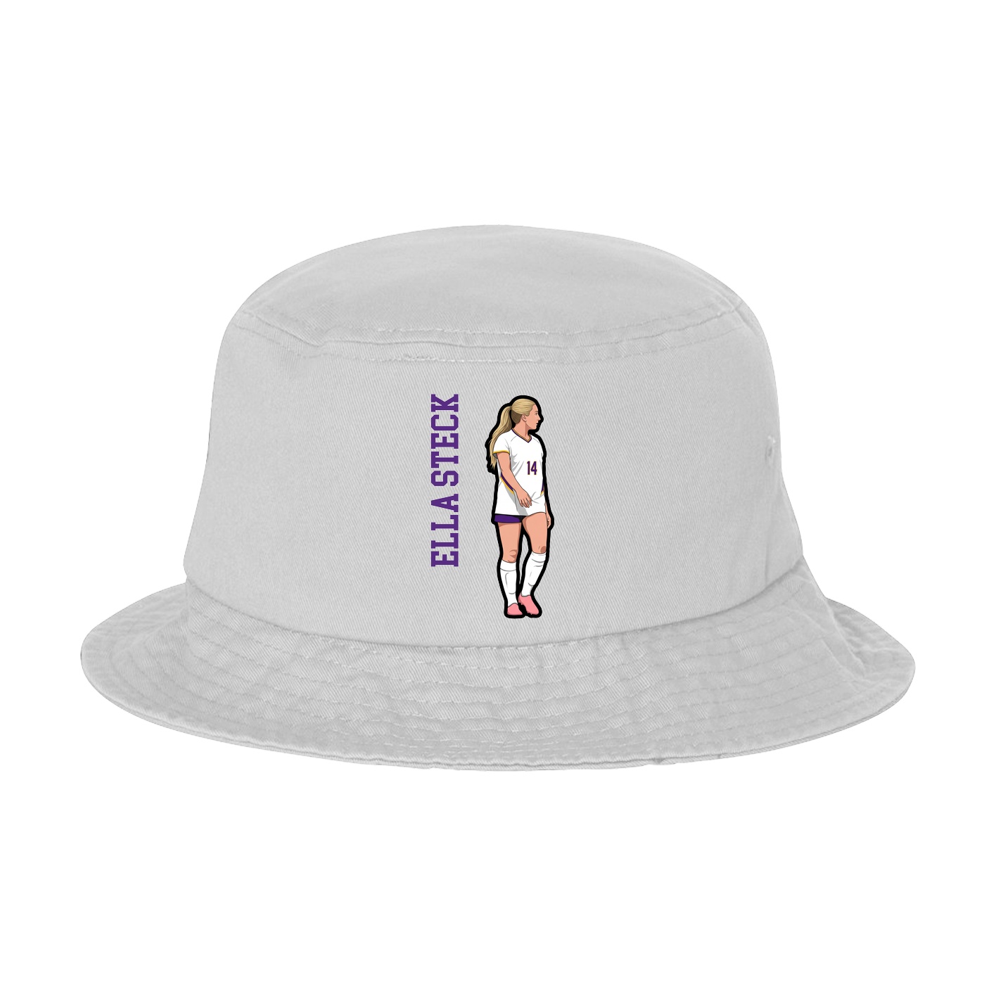 Bucket Cap — Name Vertical in White
