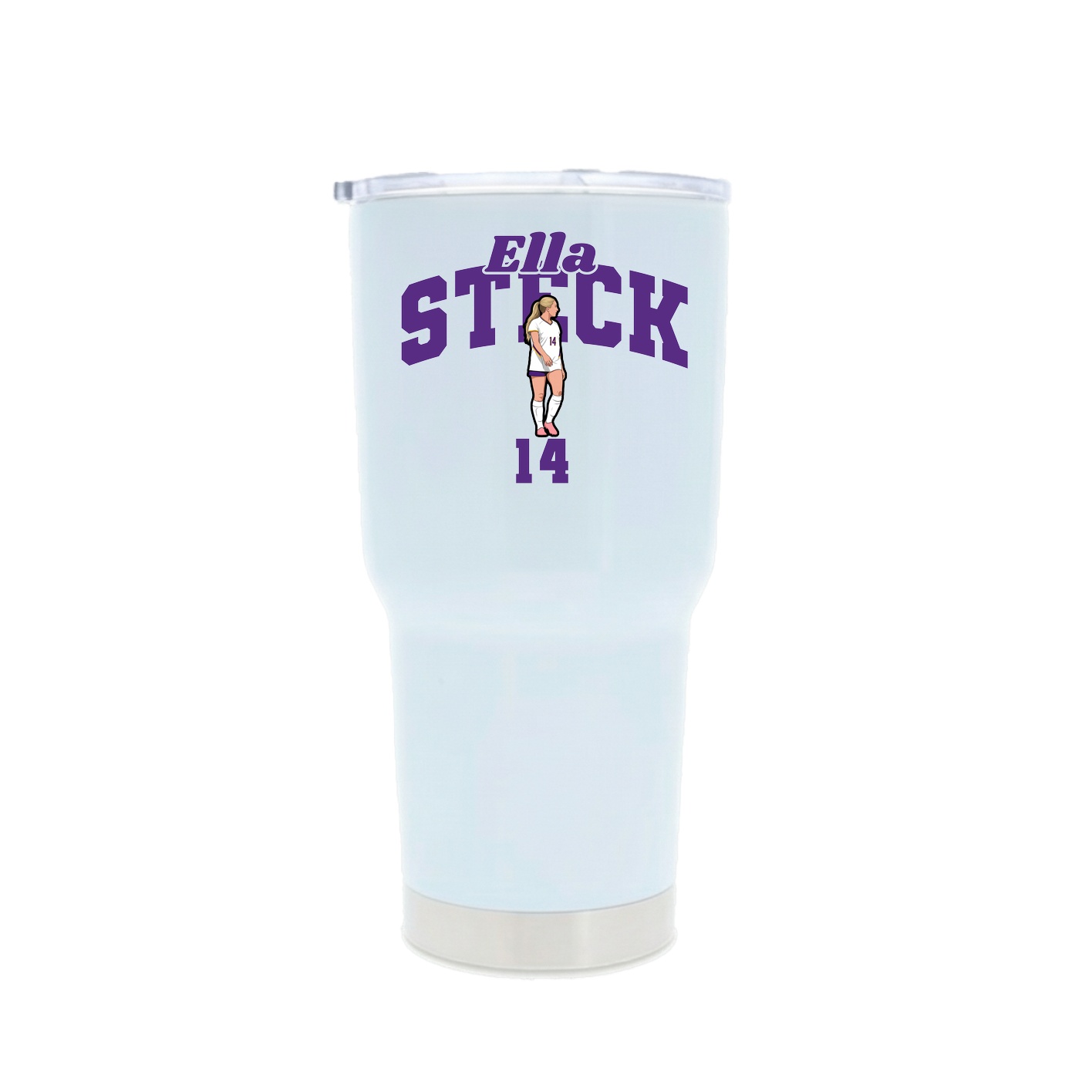 30oz Stainless Steel Tumbler — Signature Arch in White