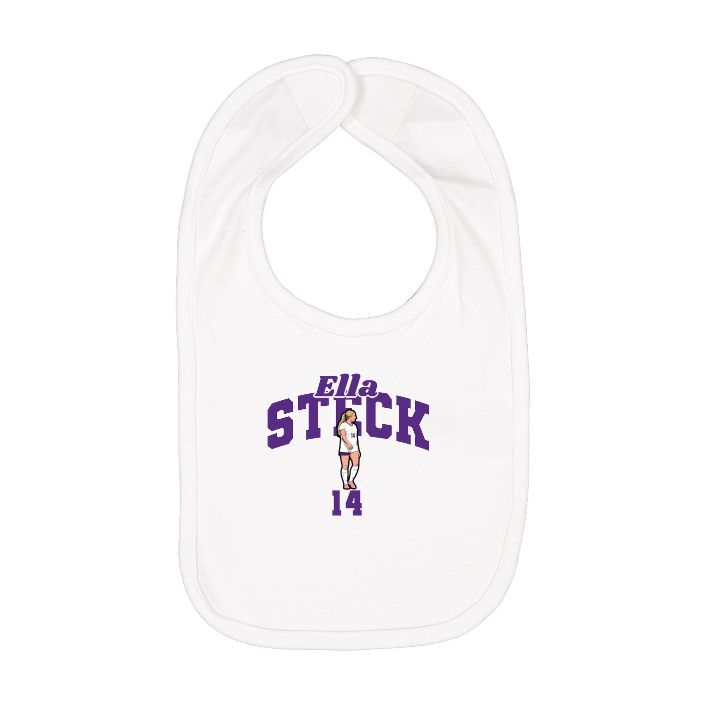 Infant Bib — Signature Arch in White