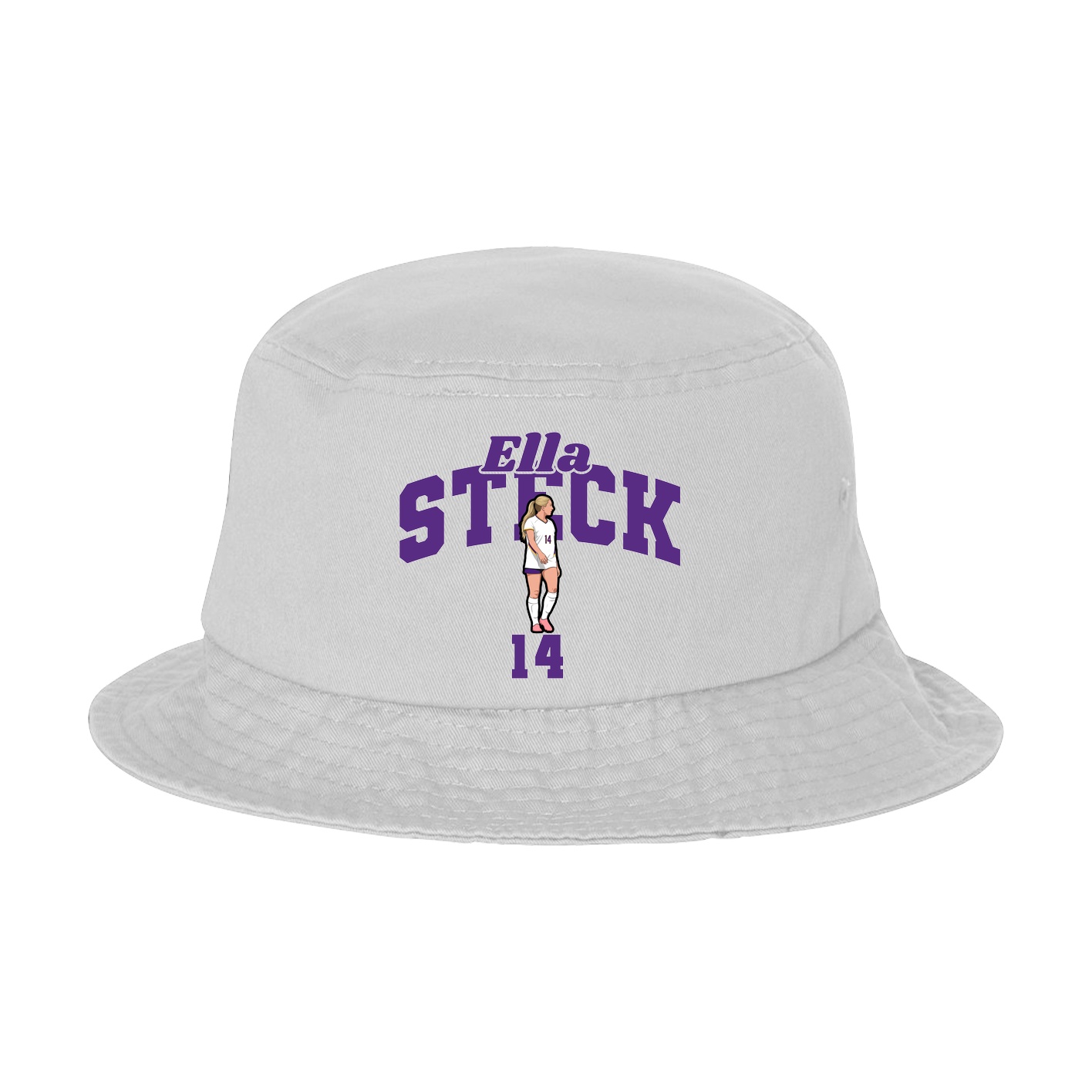 Bucket Cap — Signature Arch in White