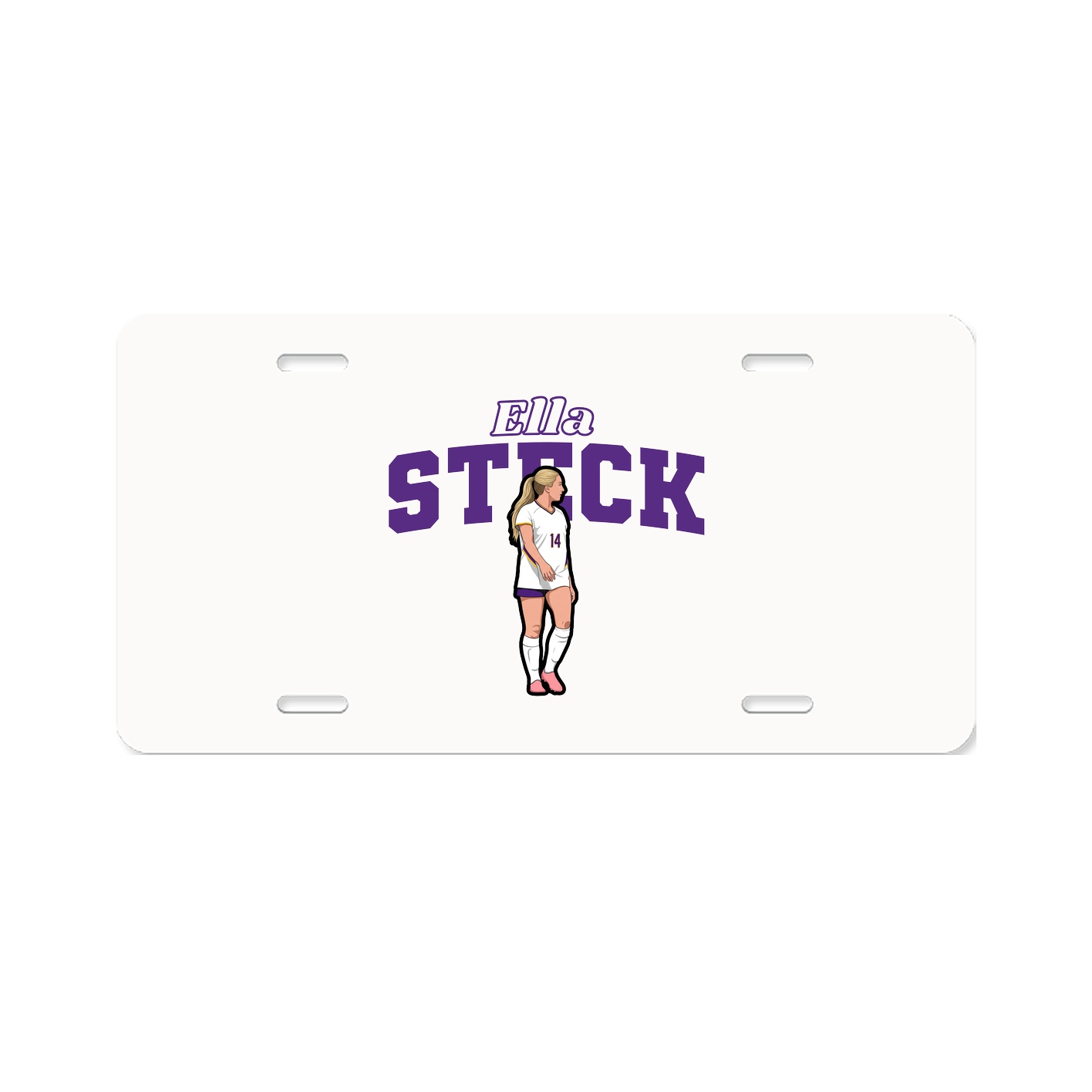 License Plate — Name Arch in Classic