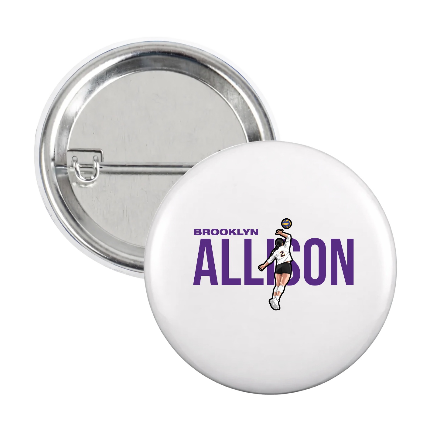 Game Day Button — Player Name in White