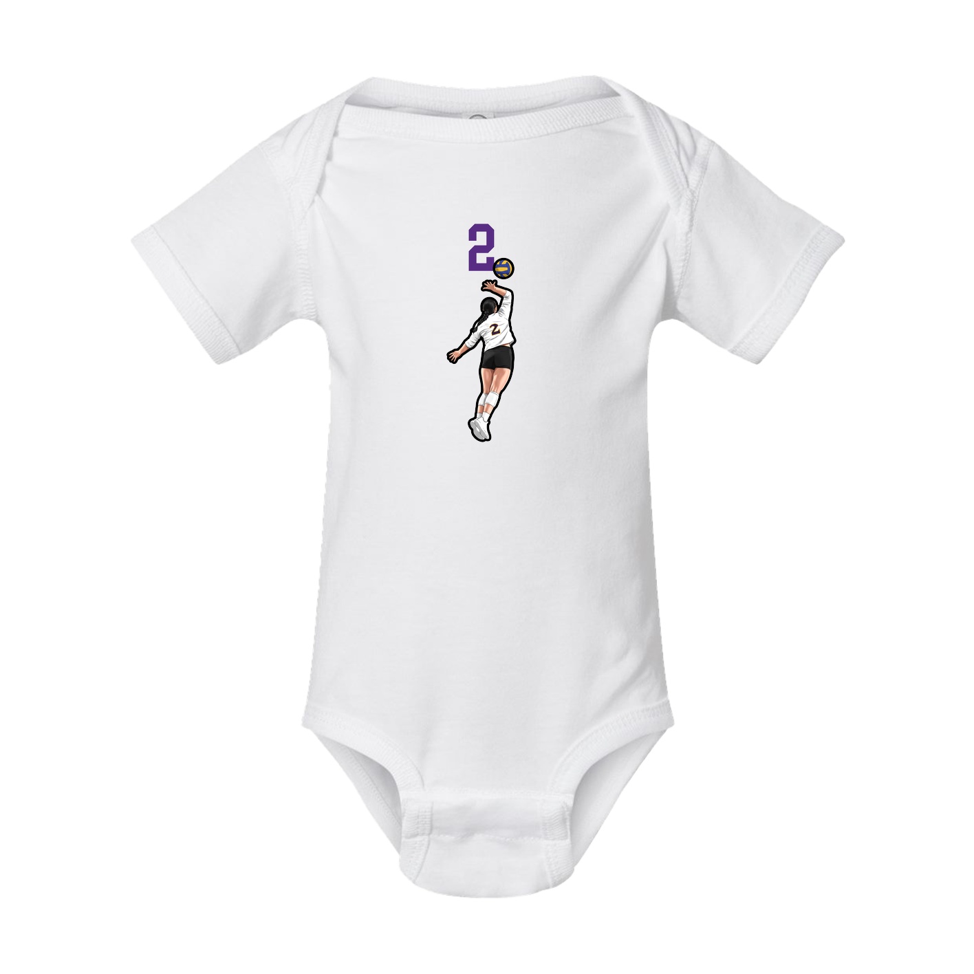 Baby Onesie — Number Top in White