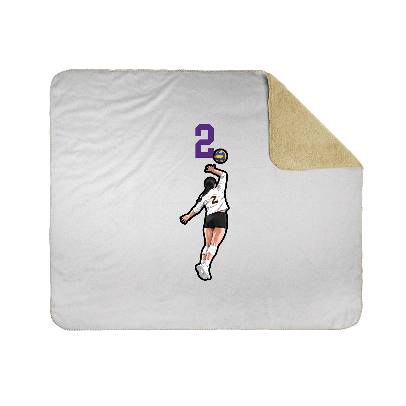 Throw Blanket — Number Top in White