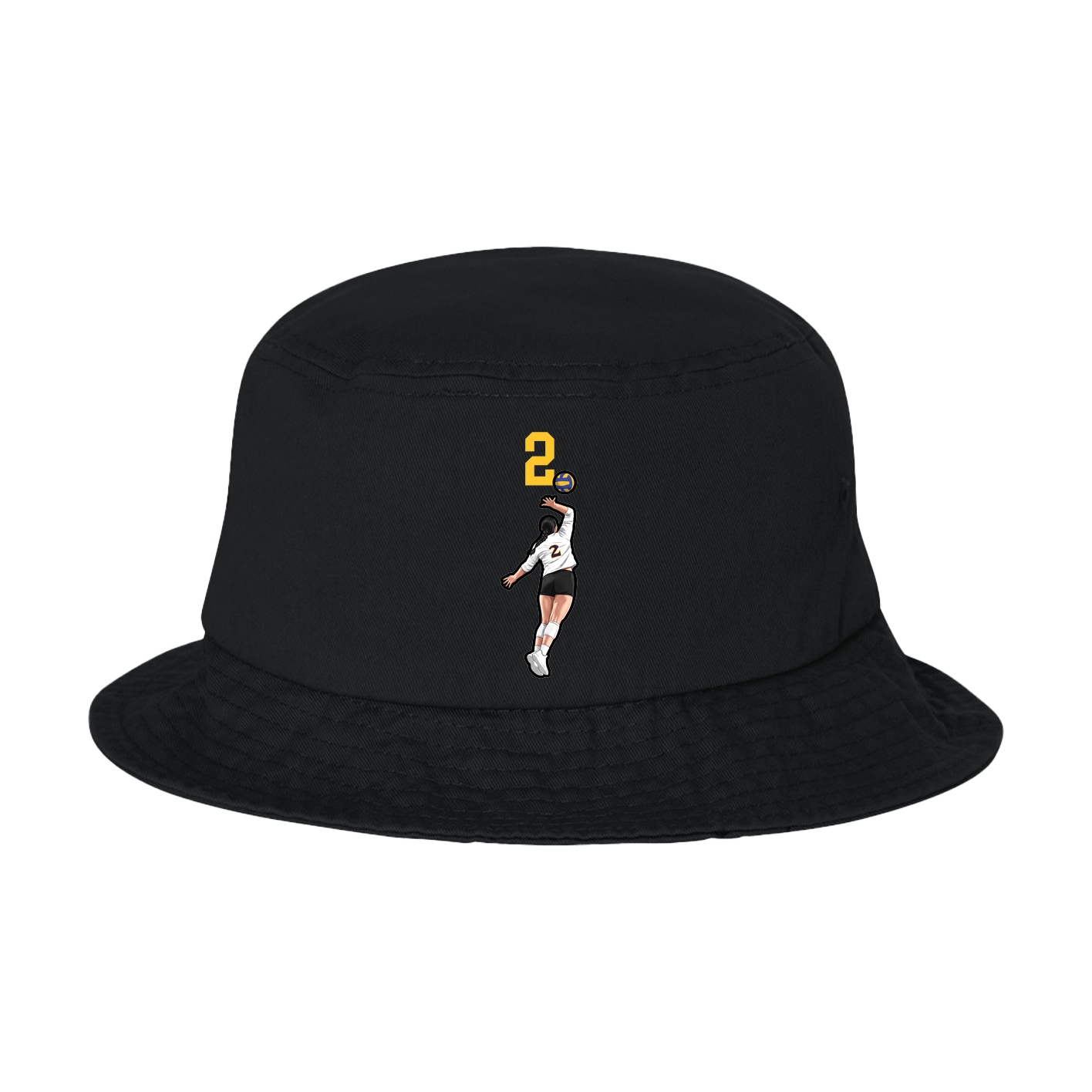 Bucket Cap — Number Top in Black