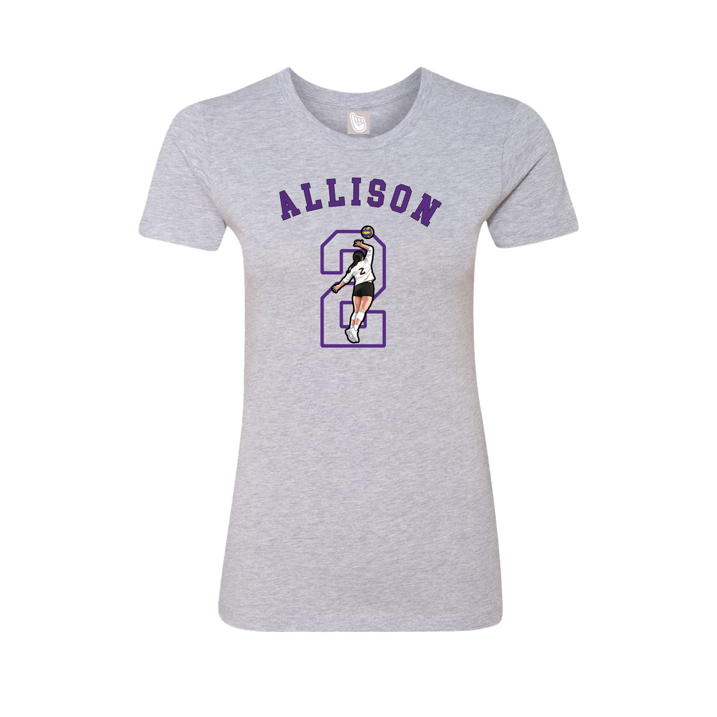 Fitted Women's Tee — Shirsey Arch in Grey