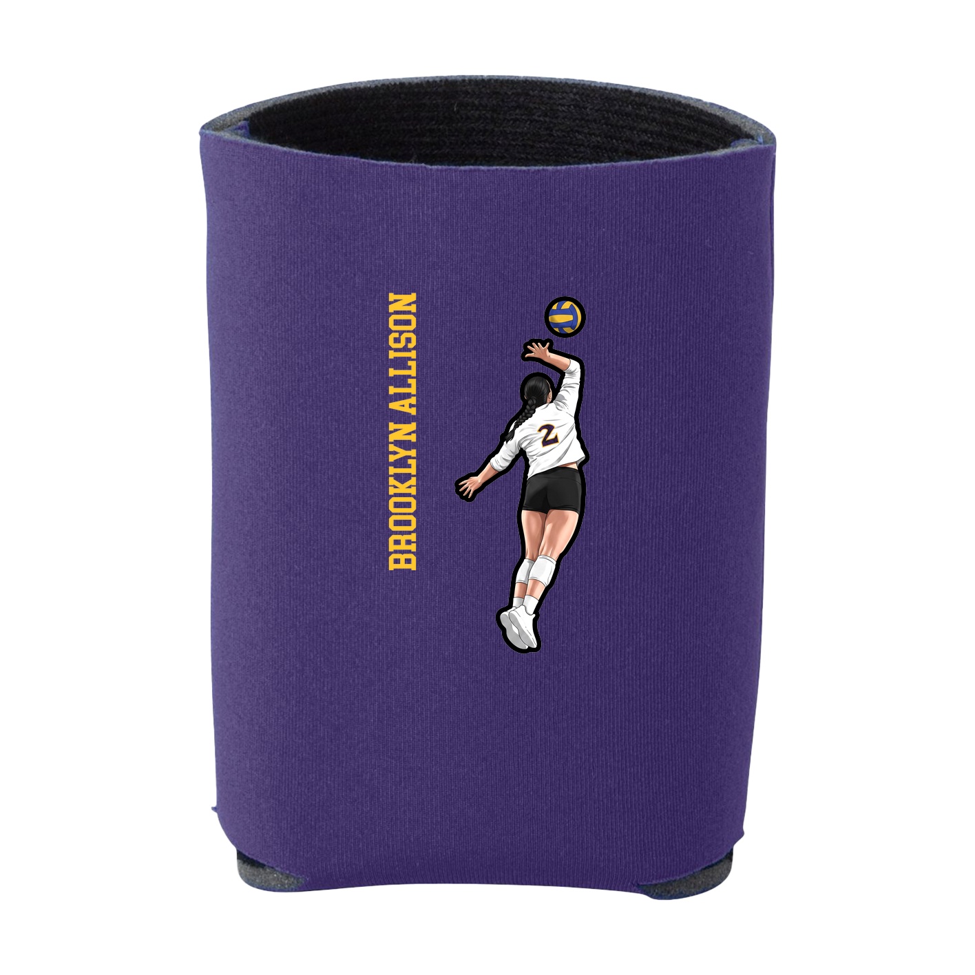 Can Holder — Name Vertical in Purple