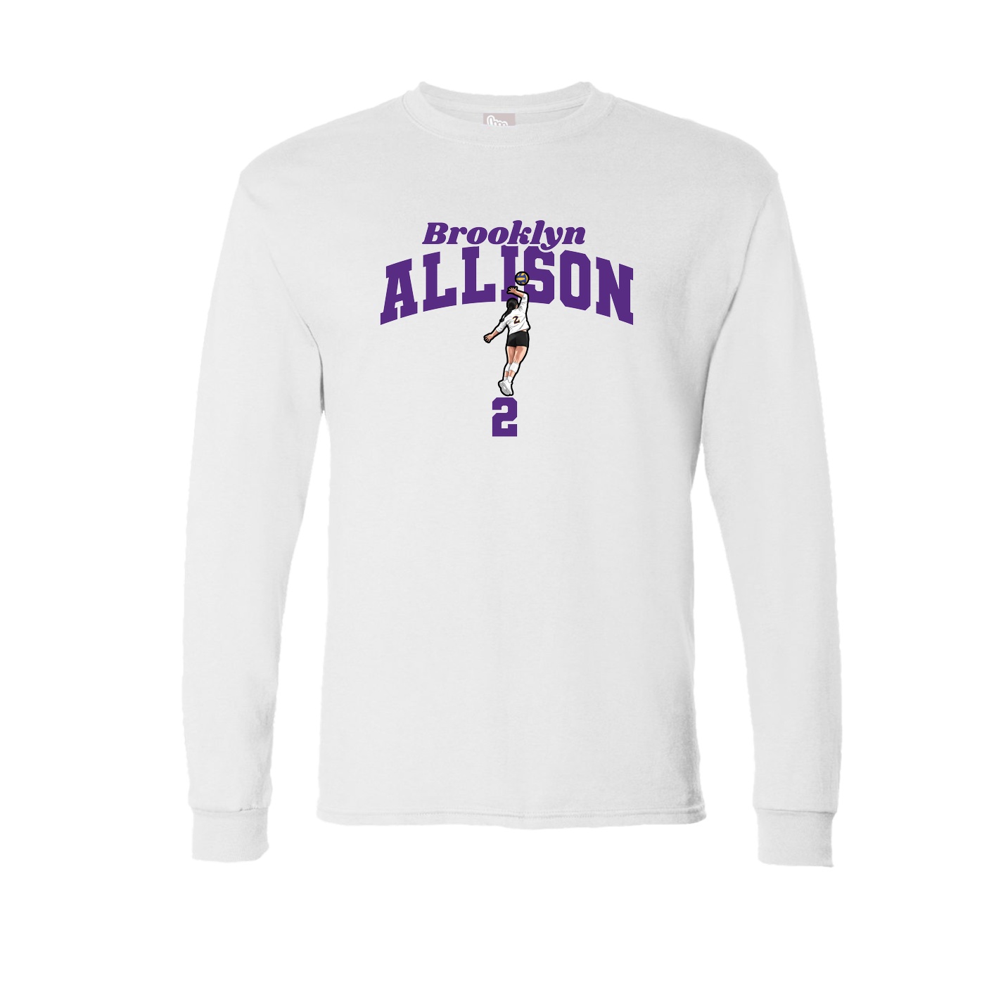 Long Sleeve Tee — Signature Arch in White