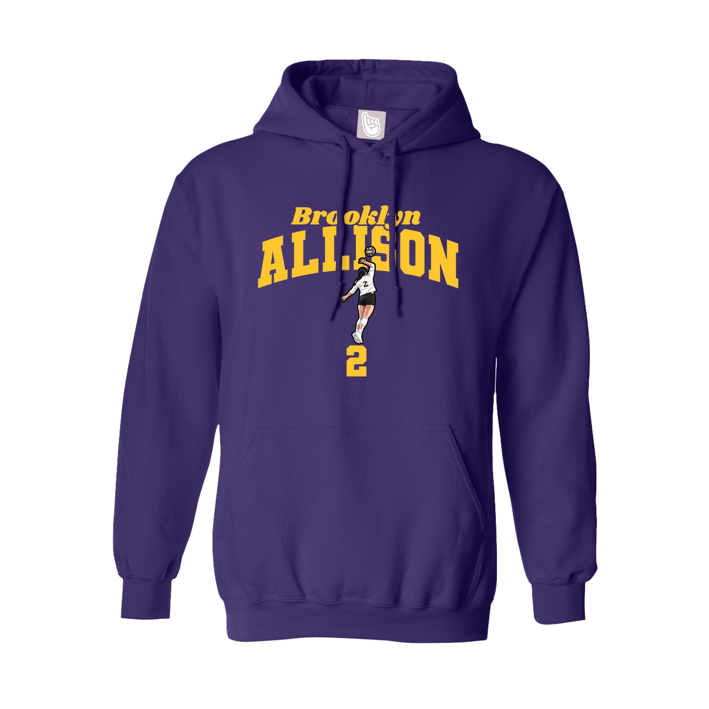 Hoodie — Signature Arch in Purple
