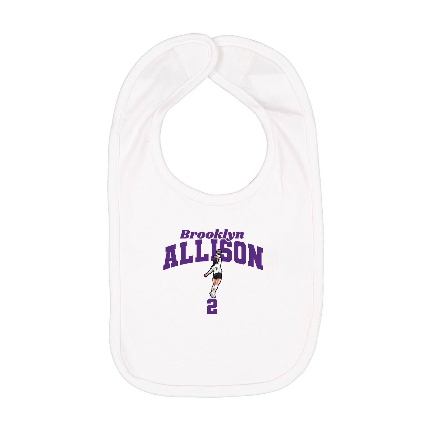 Infant Bib — Signature Arch in White