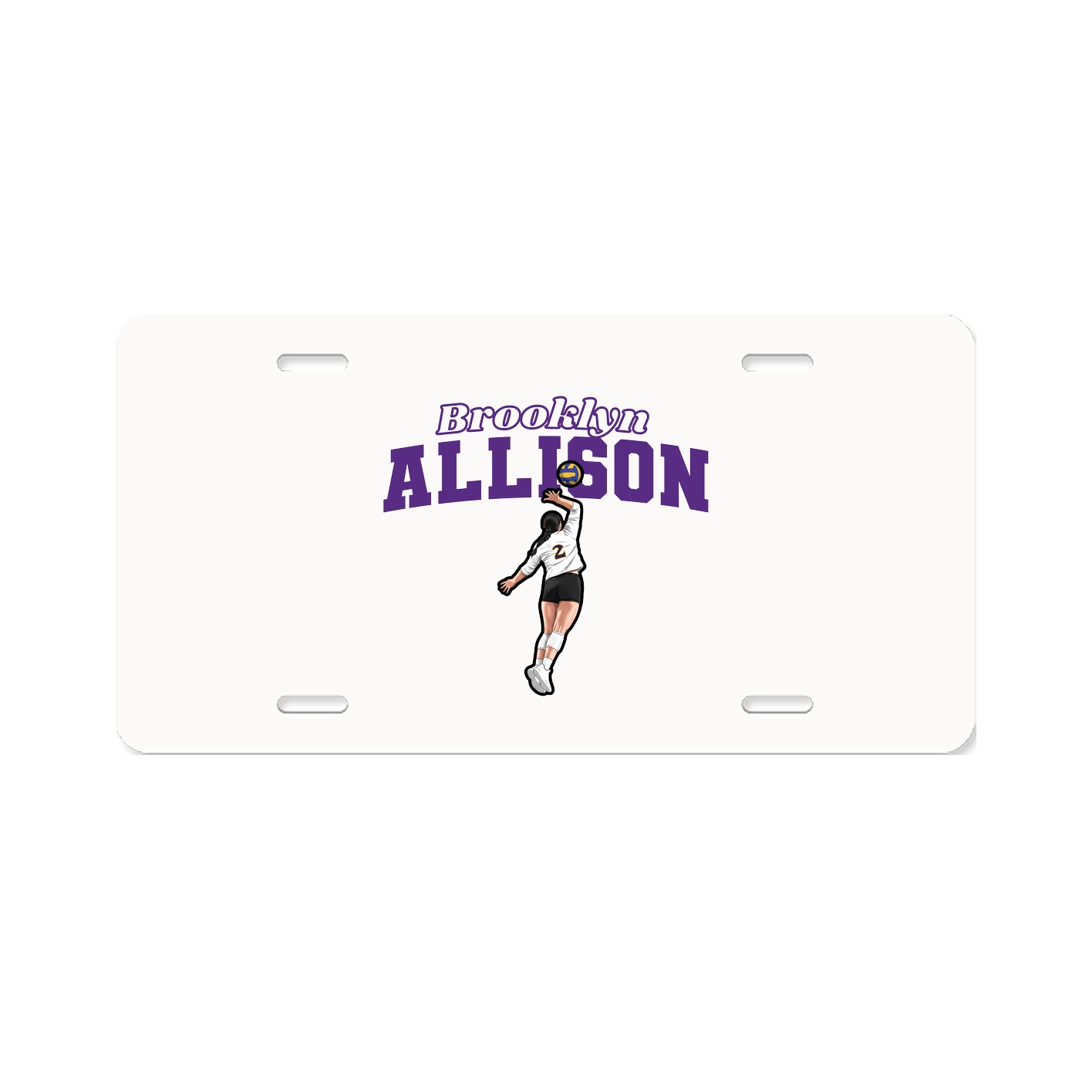 License Plate — Name Arch in Classic