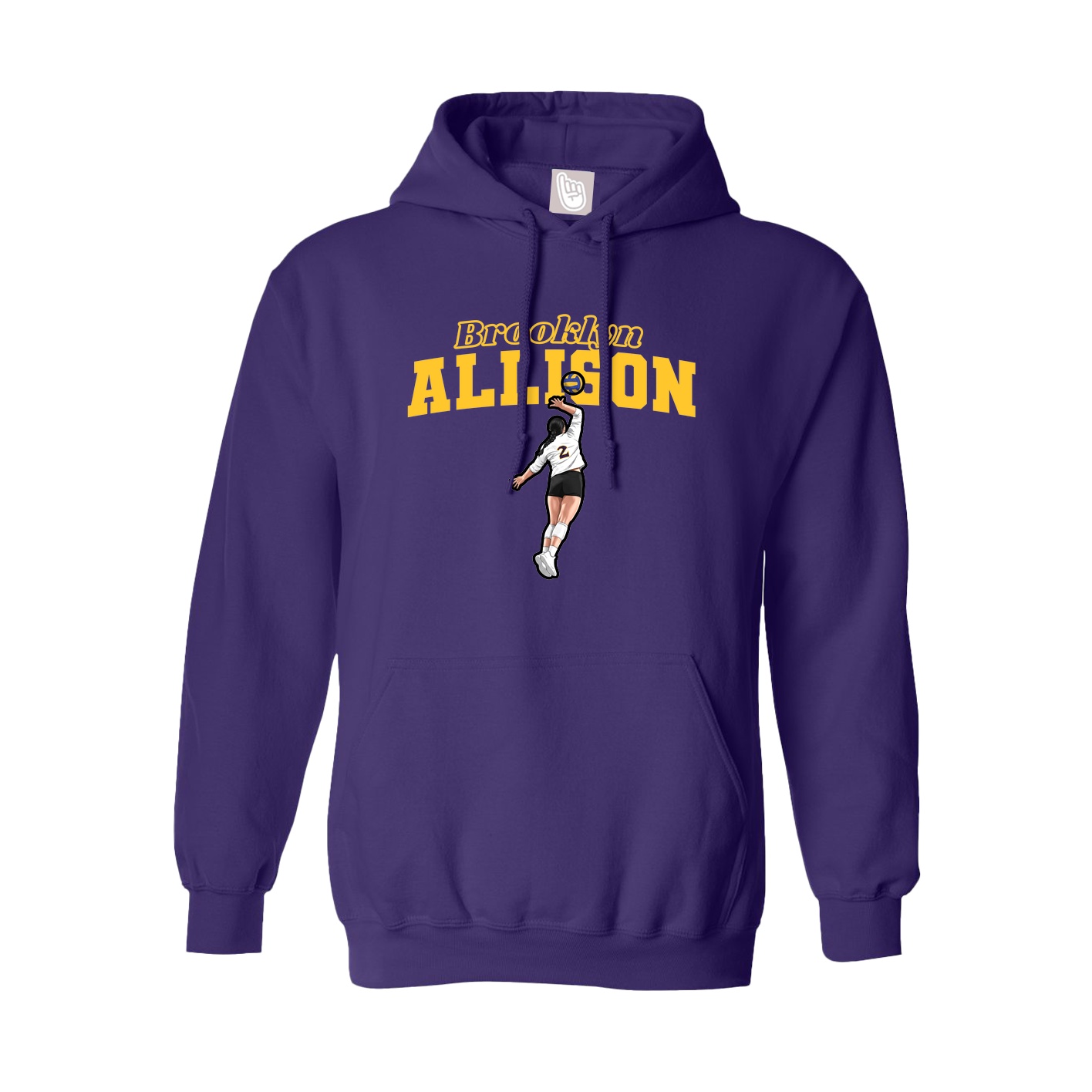 Hoodie — Name Arch in Purple