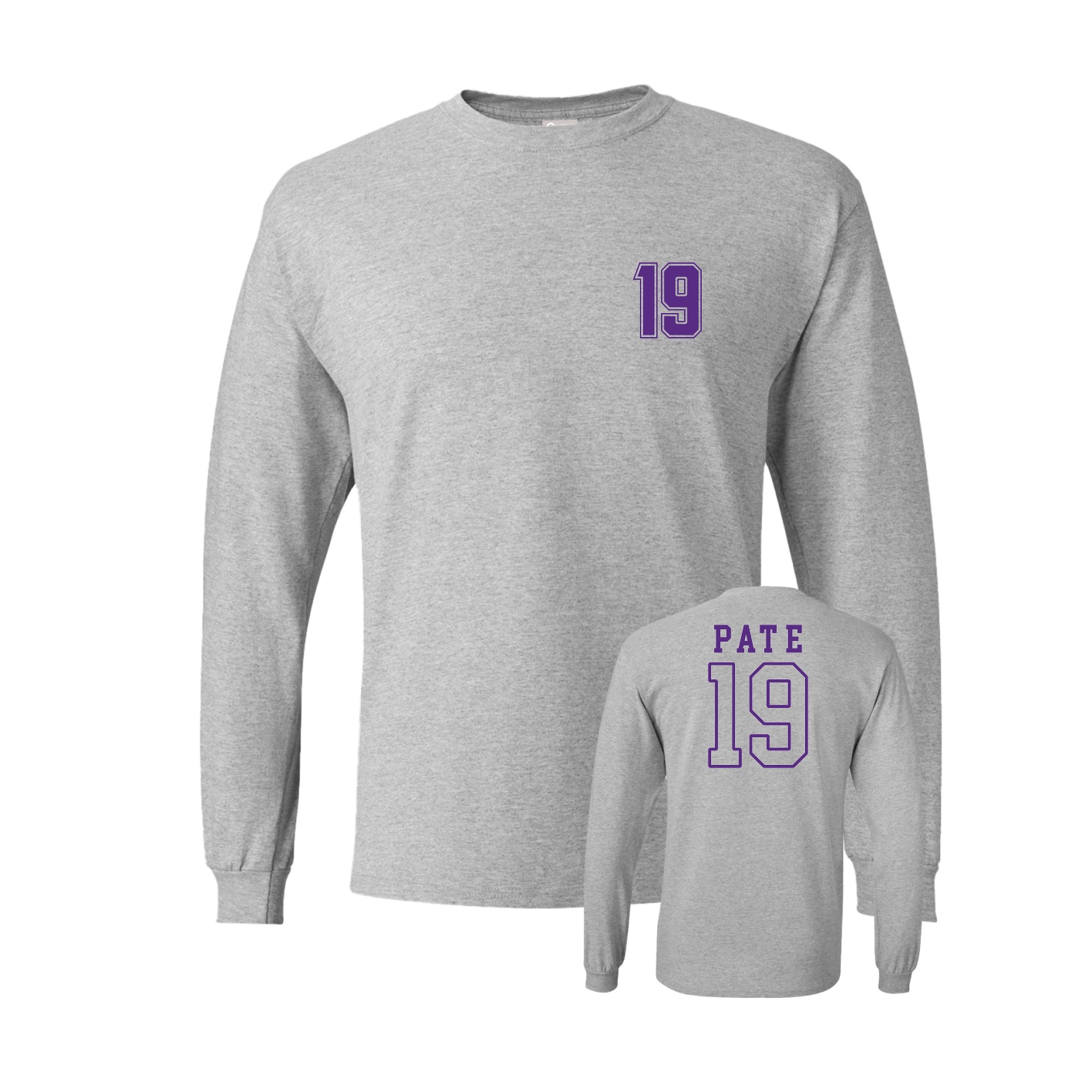 Long Sleeve Tee — Chest Back in Grey