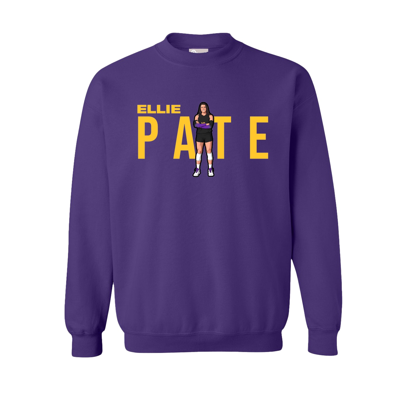 Fleece Crew — Player Name in Purple
