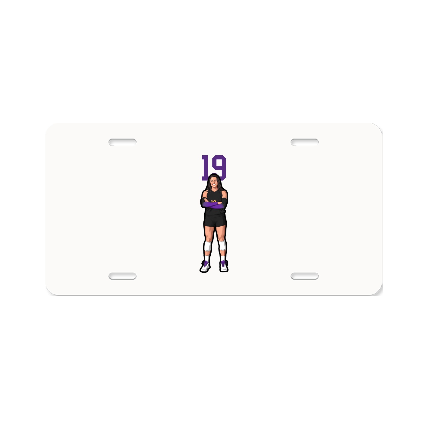 License Plate — Number Top in Classic