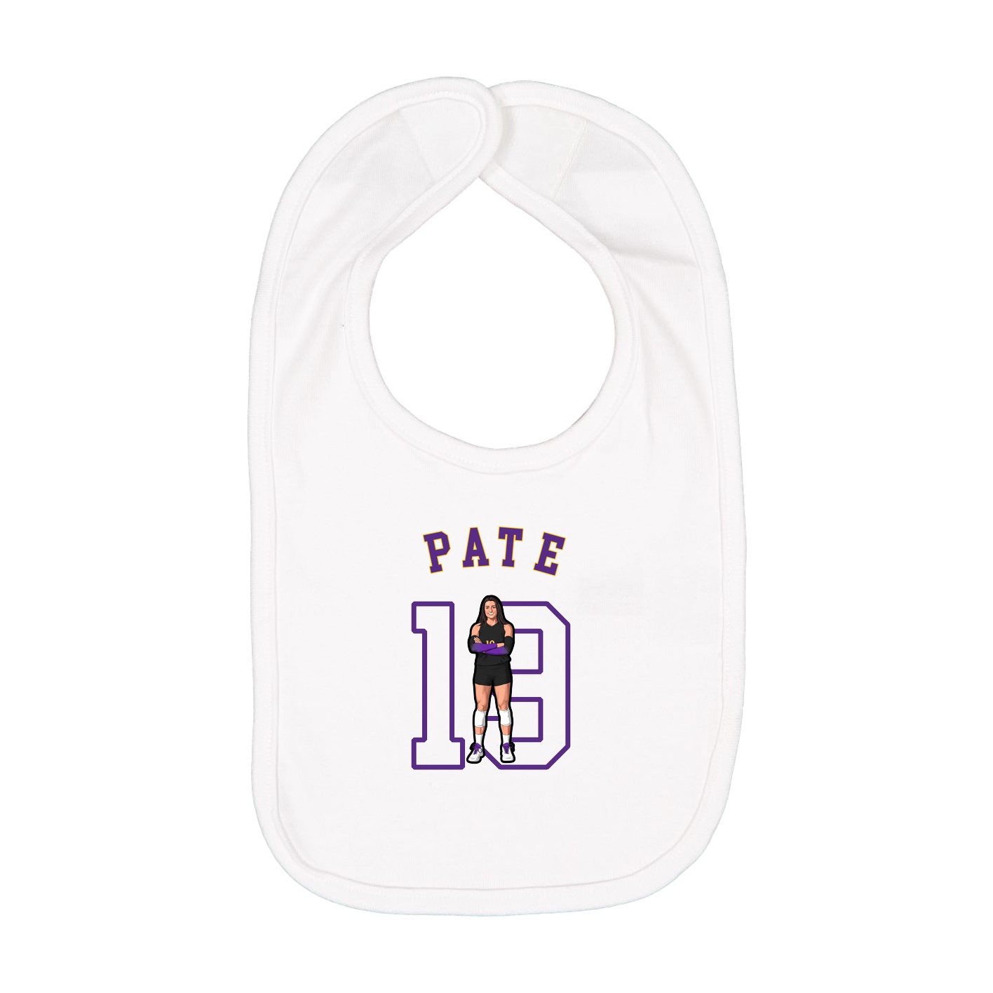Infant Bib — Shirsey Arch in White