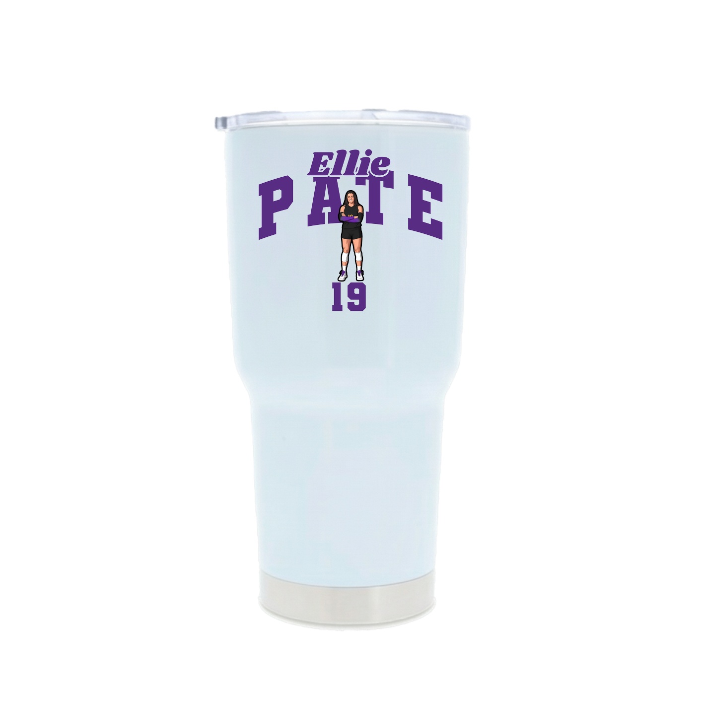 30oz Stainless Steel Tumbler — Signature Arch in White