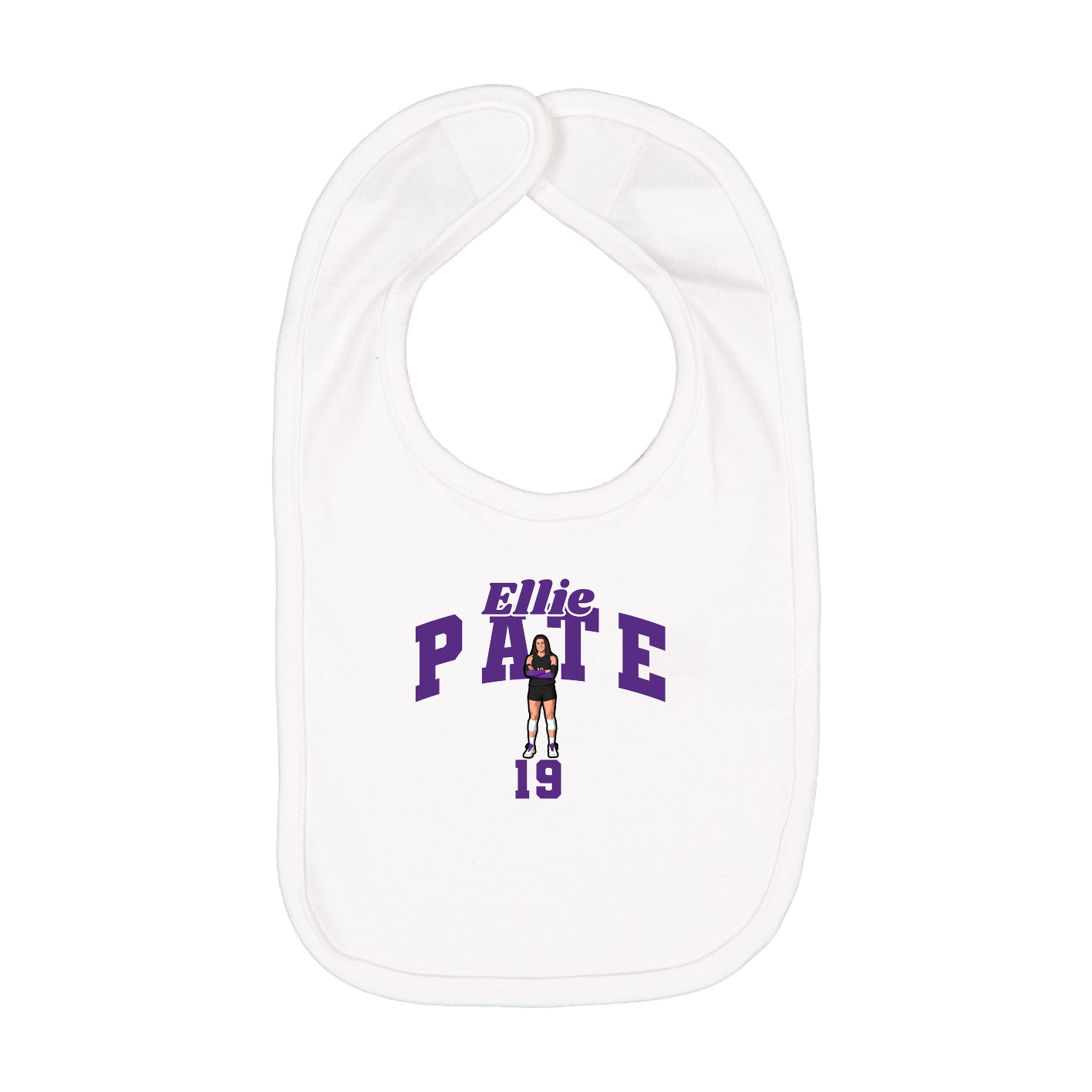 Infant Bib — Signature Arch in White