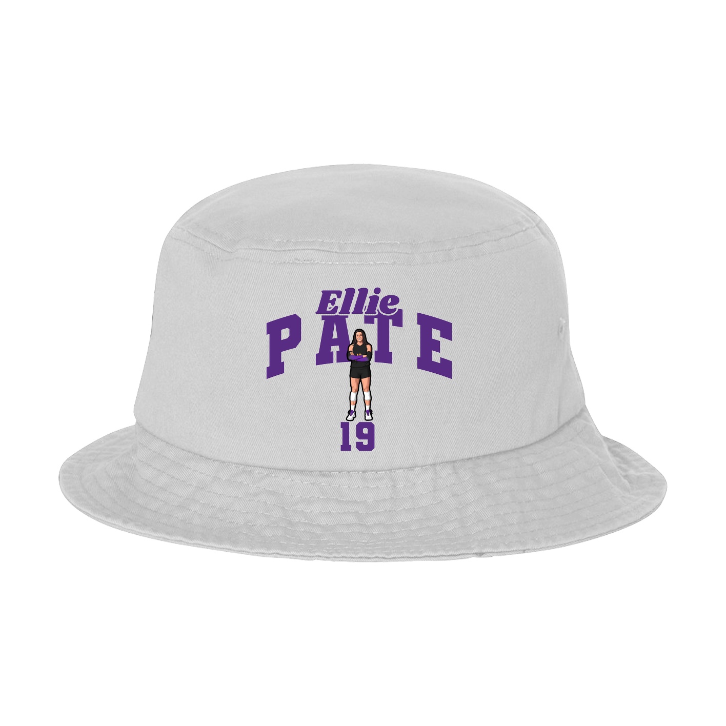 Bucket Cap — Signature Arch in White