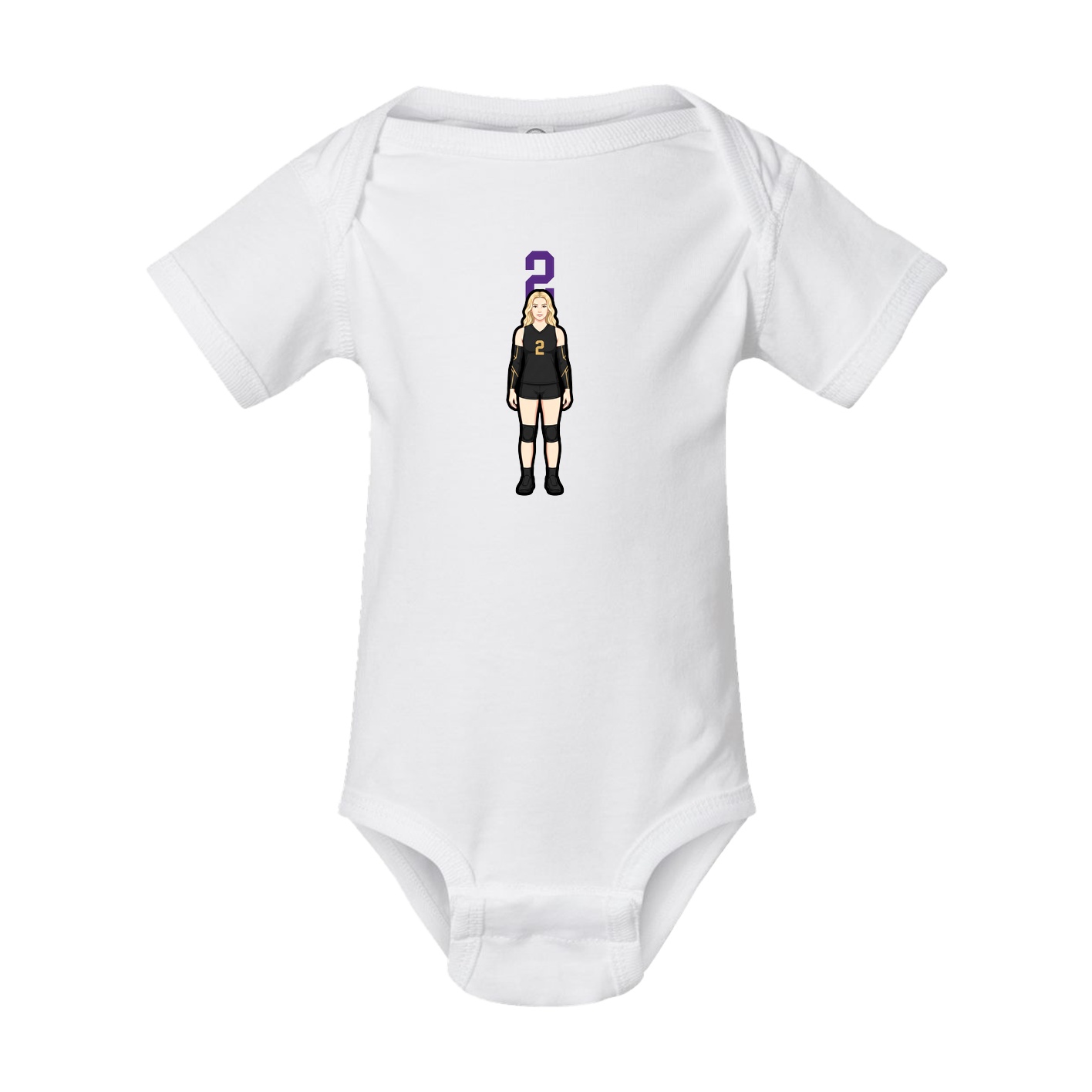 Baby Onesie — Number Top in White