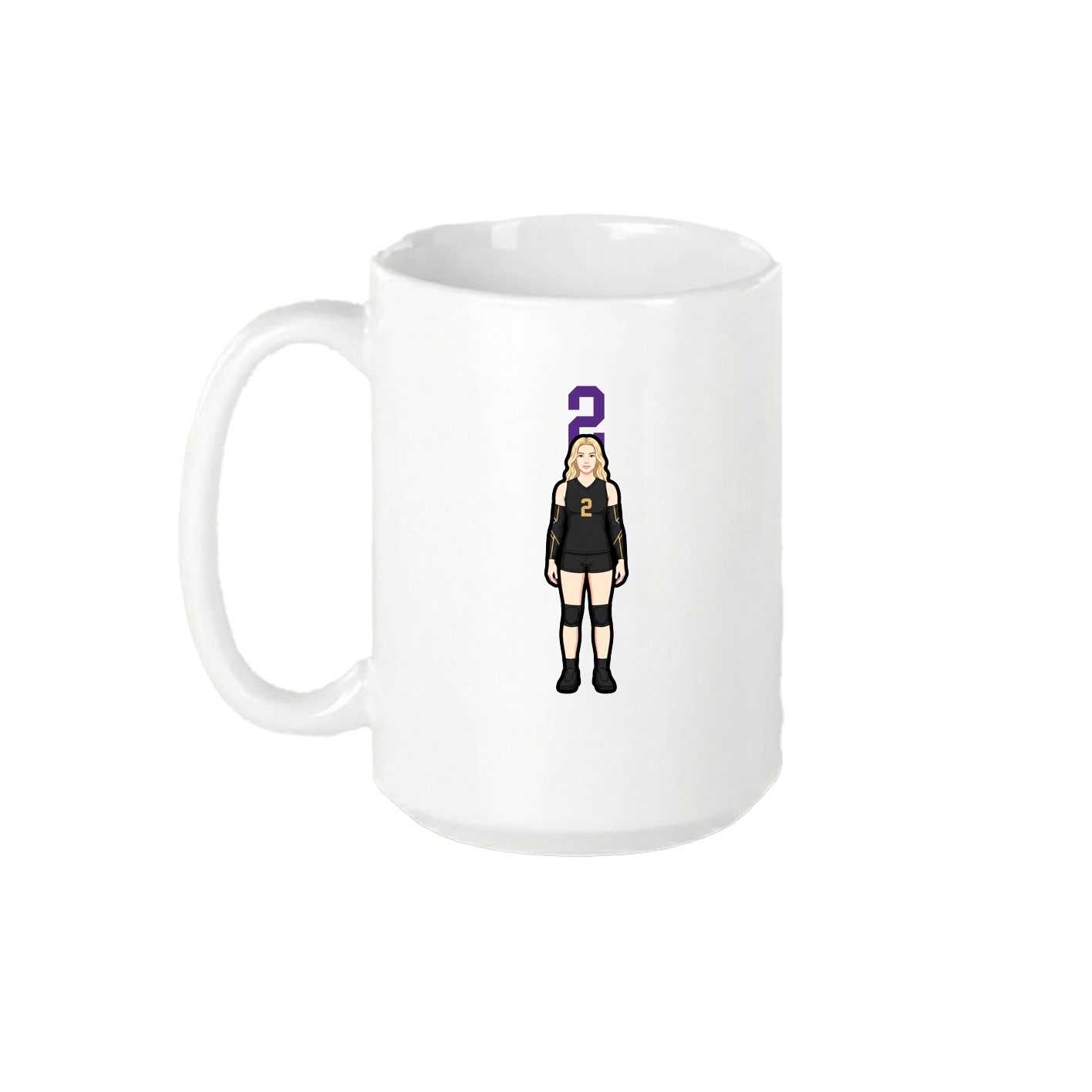 15oz Coffee Mug — Number Top in White