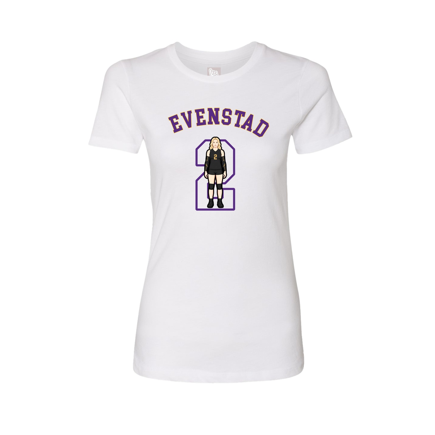 Fitted Women's Tee — Shirsey Arch in White