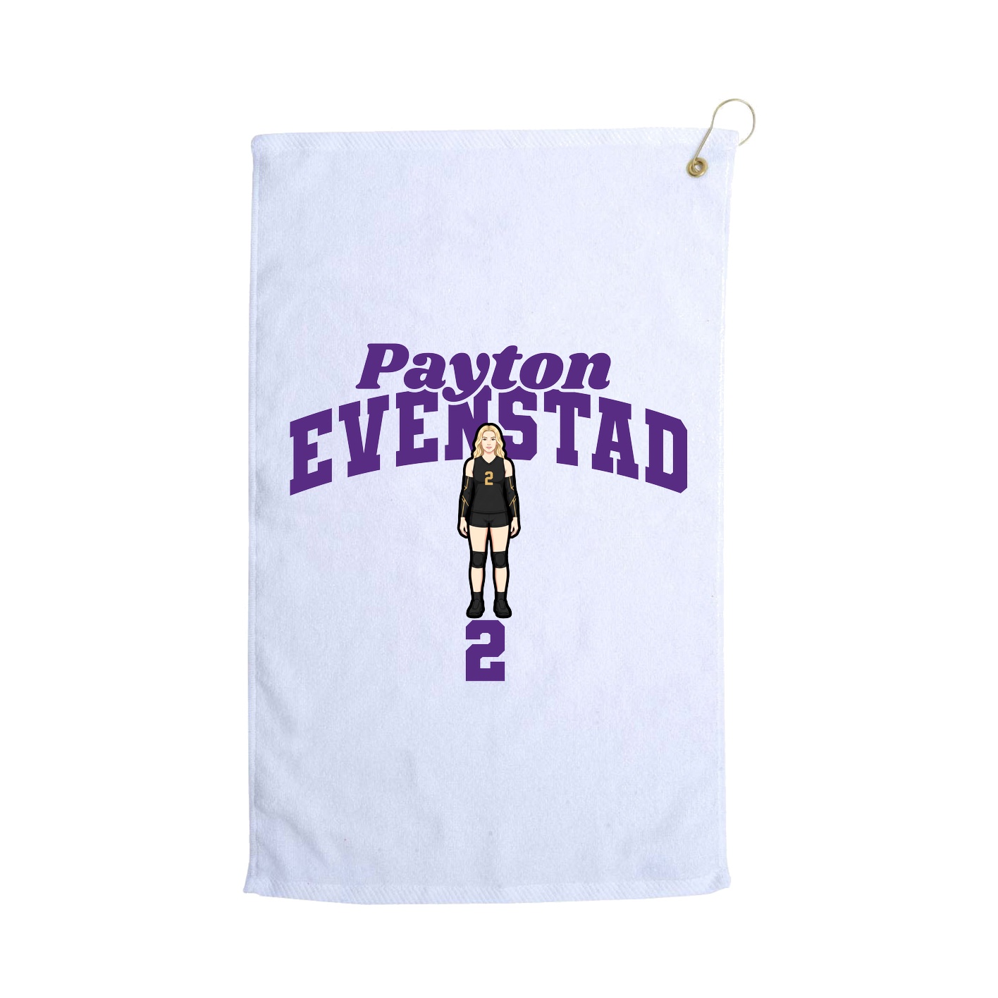 Golf Towel — Signature Arch in White