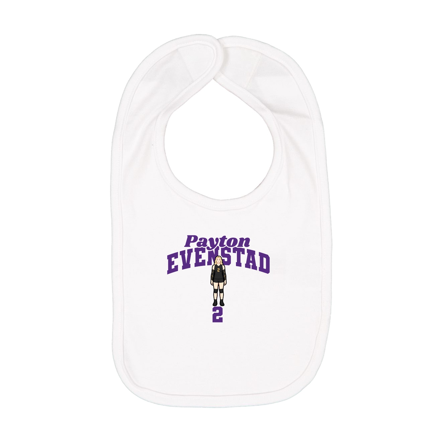 Infant Bib — Signature Arch in White
