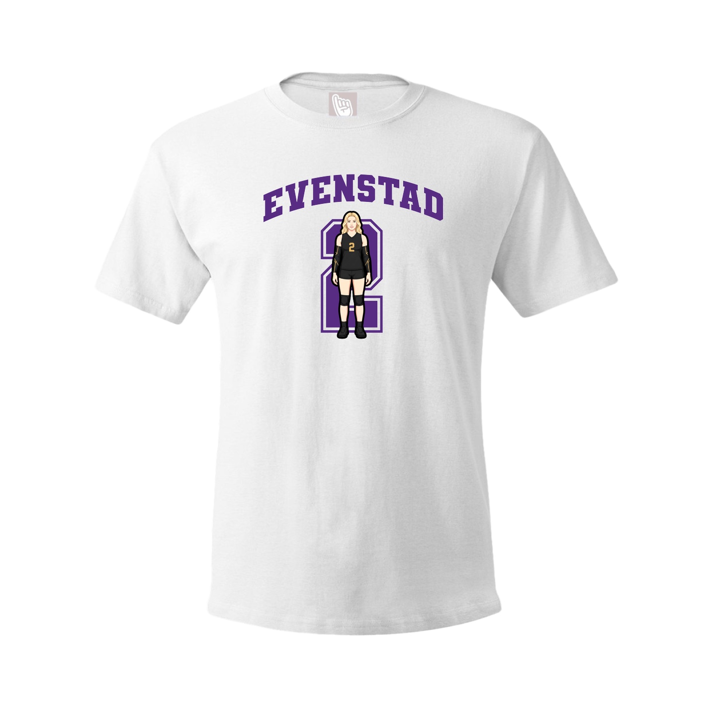 Youth Tee — Number in White