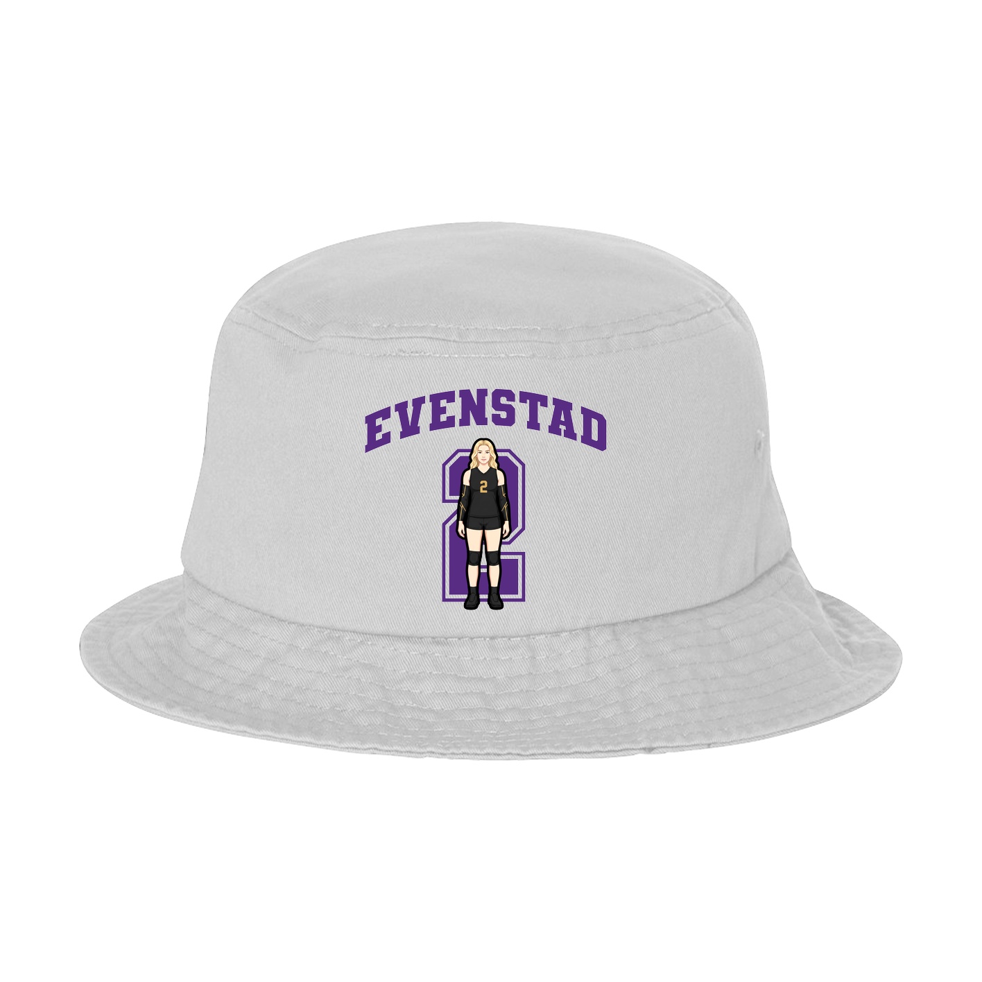 Bucket Cap — Number in White