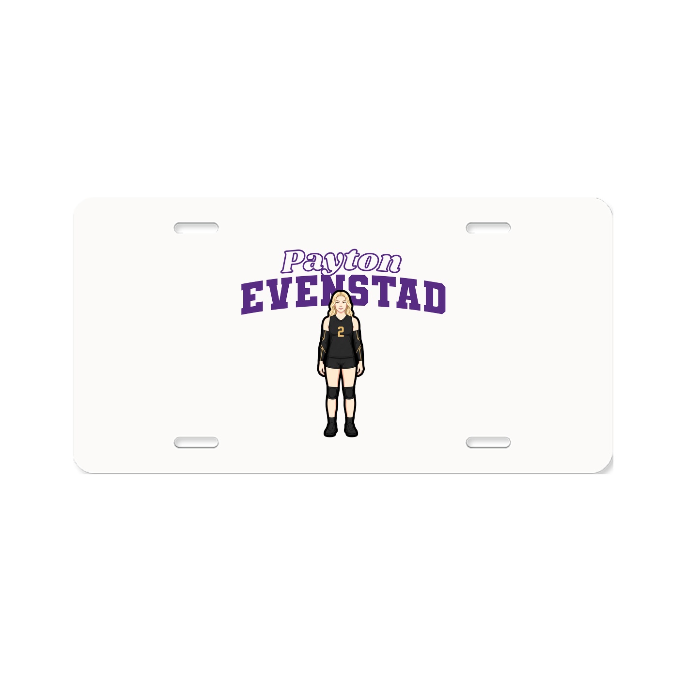 License Plate — Name Arch in Classic