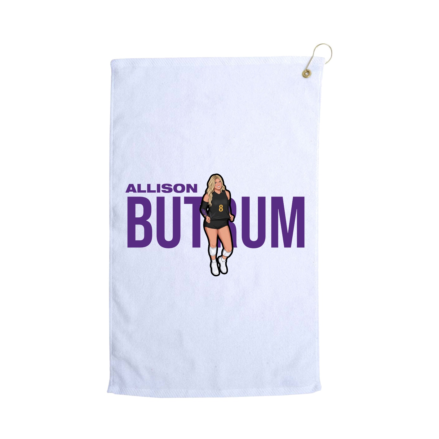 Golf Towel — Player Name in White