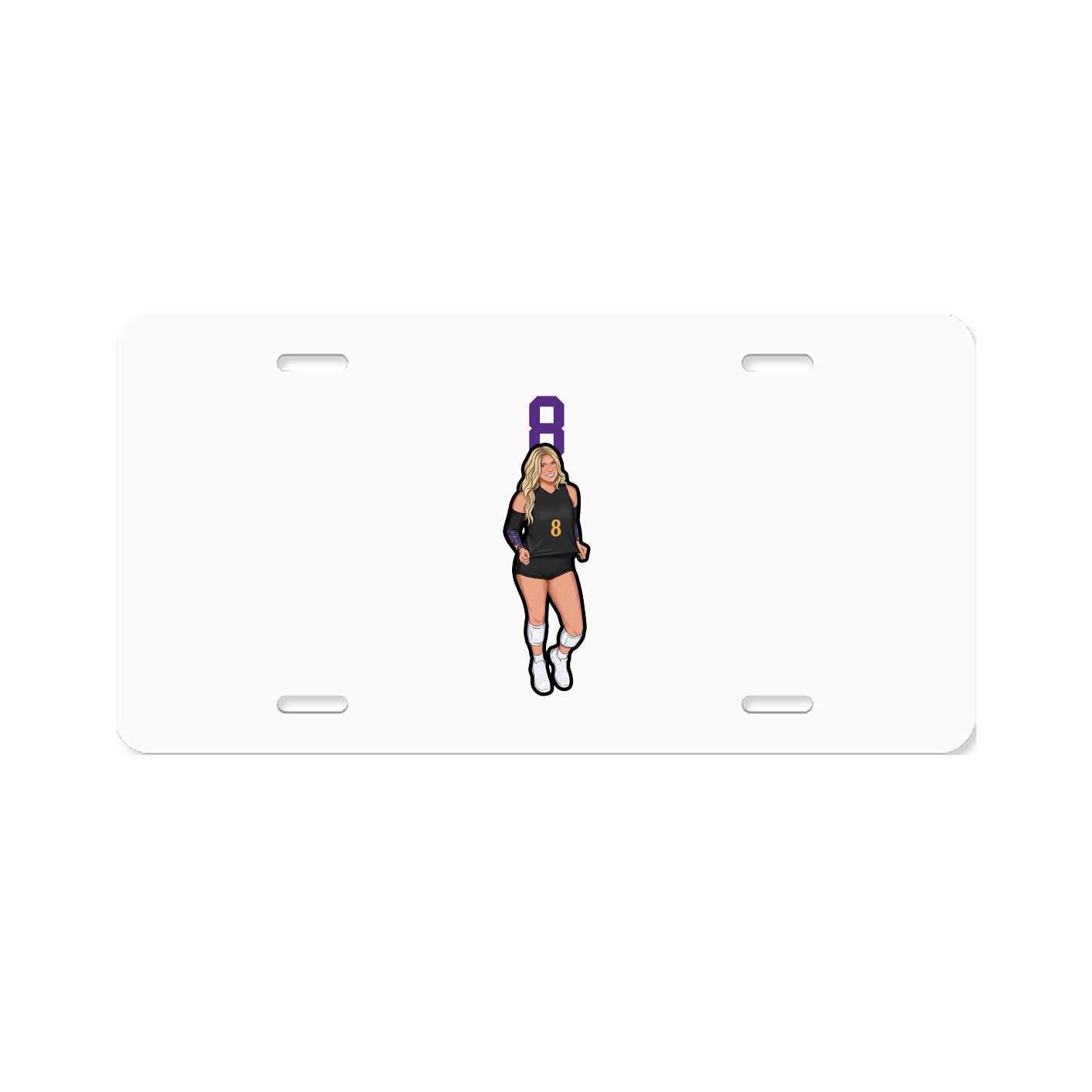 License Plate — Number Top in Classic