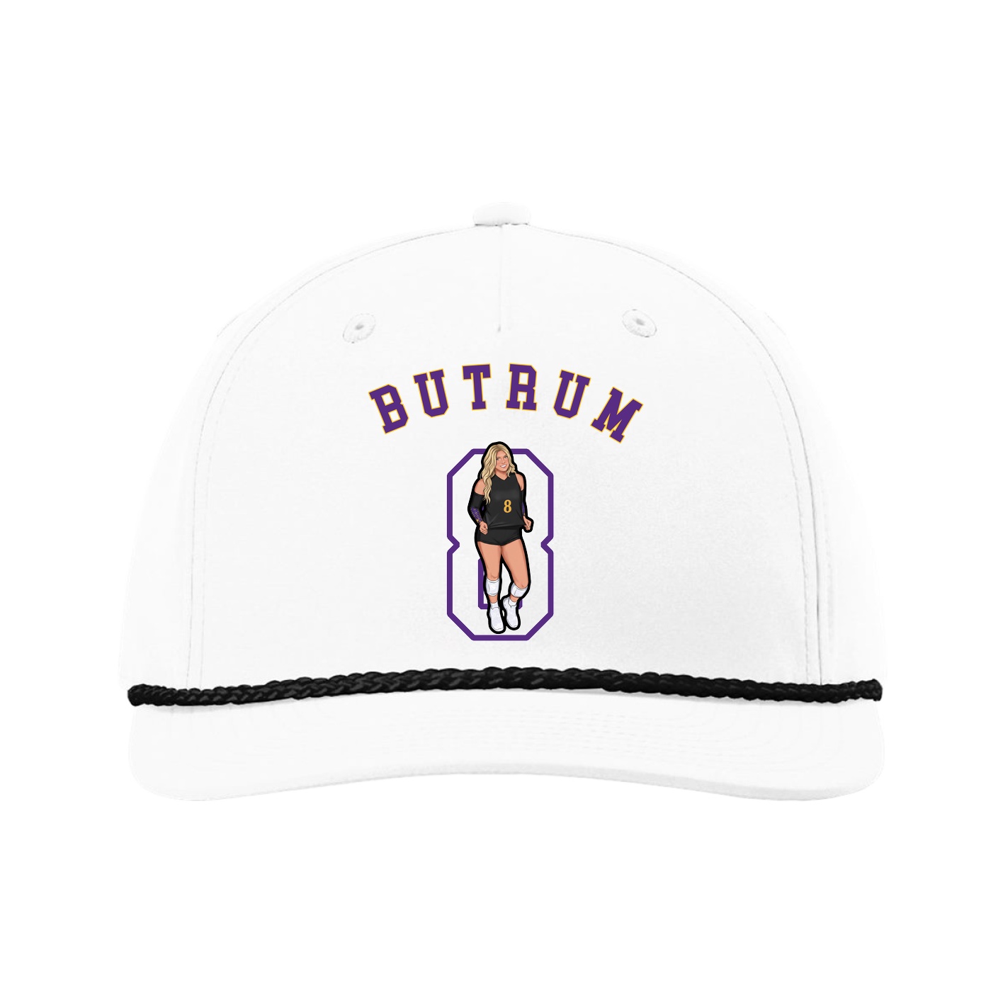 Five-Panel Classic Rope Cap — Shirsey Arch in White