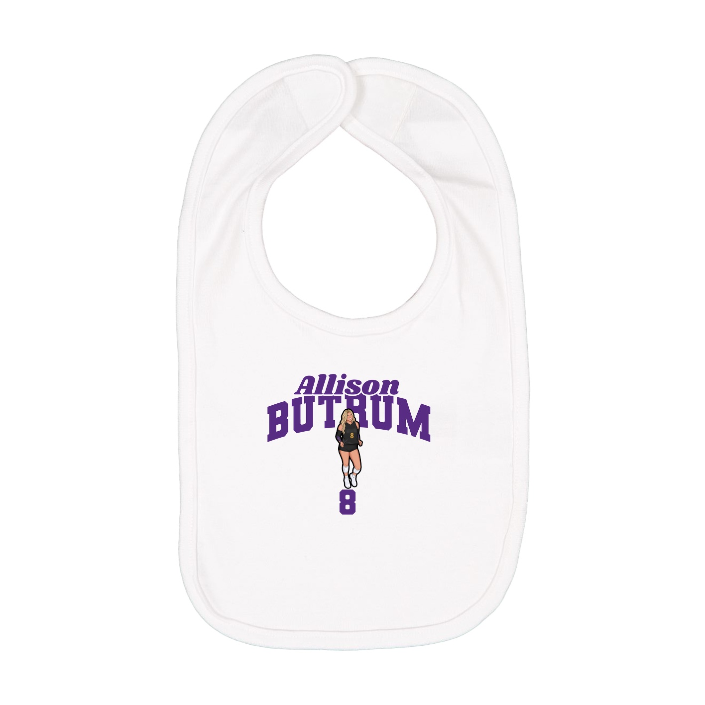 Infant Bib — Signature Arch in White