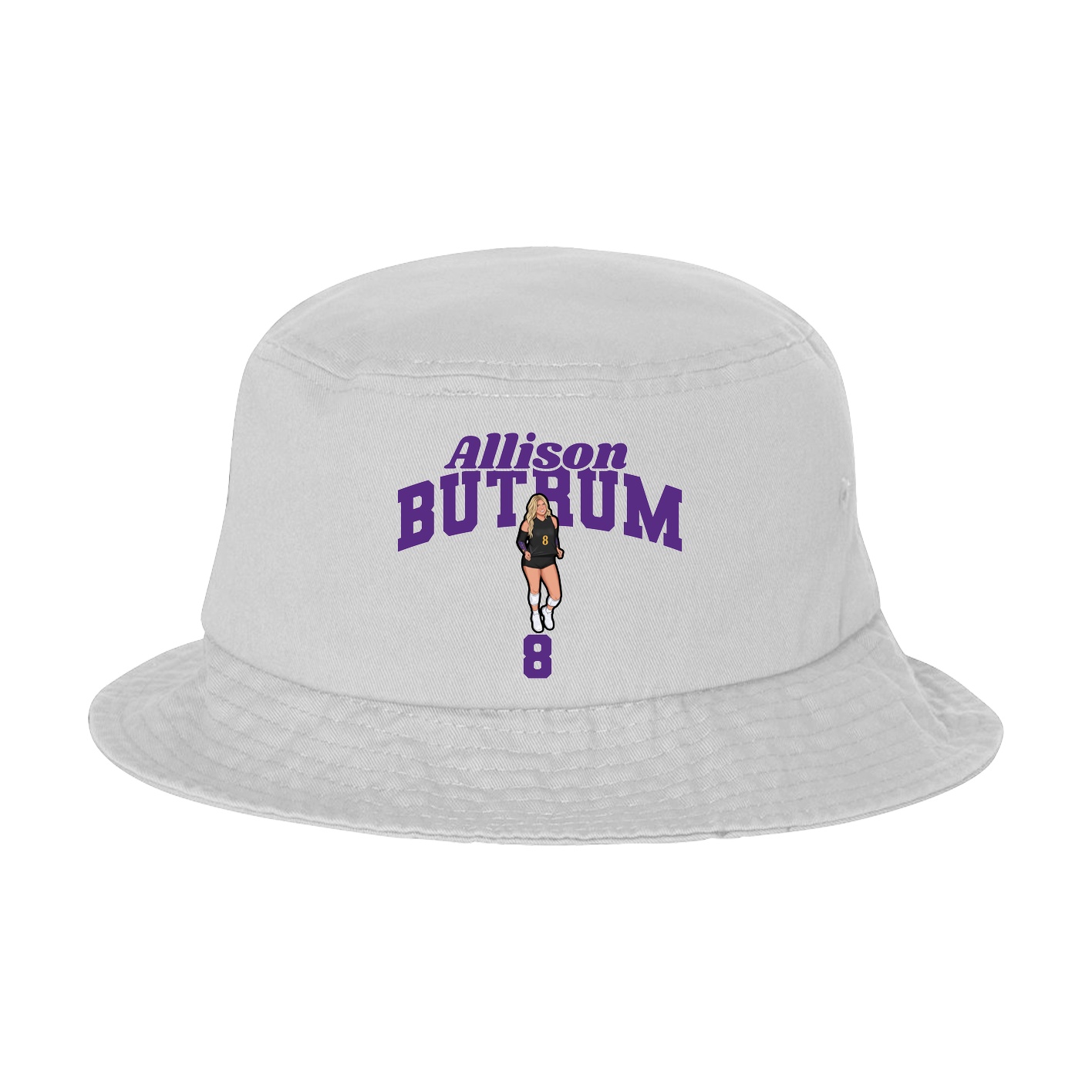 Bucket Cap — Signature Arch in White