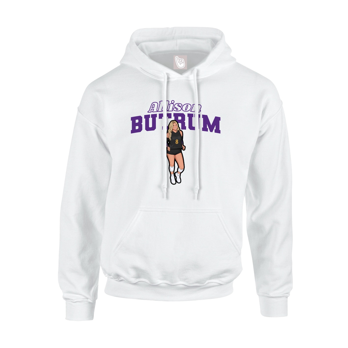Hoodie — Name Arch in White