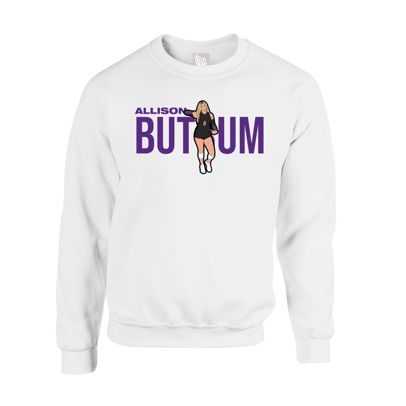 Fleece Crew — Player Name in White
