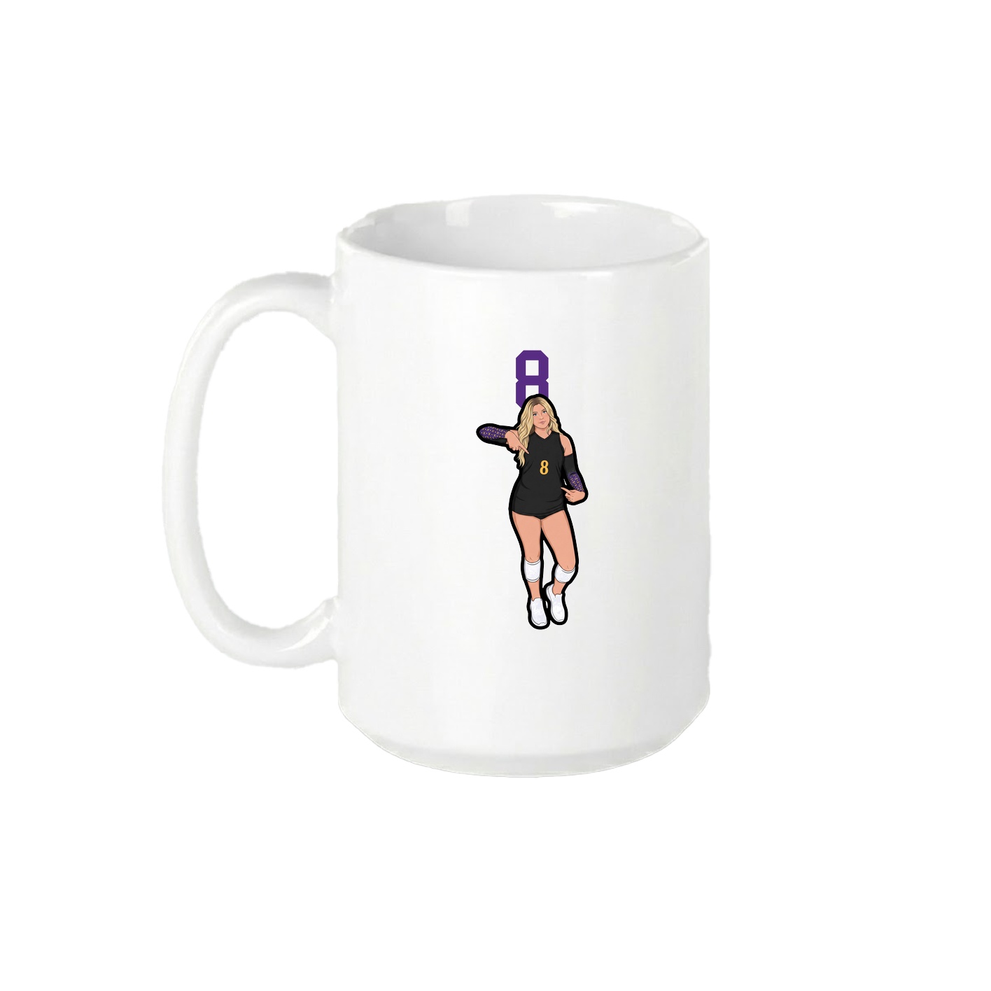 15oz Coffee Mug — Number Top in White